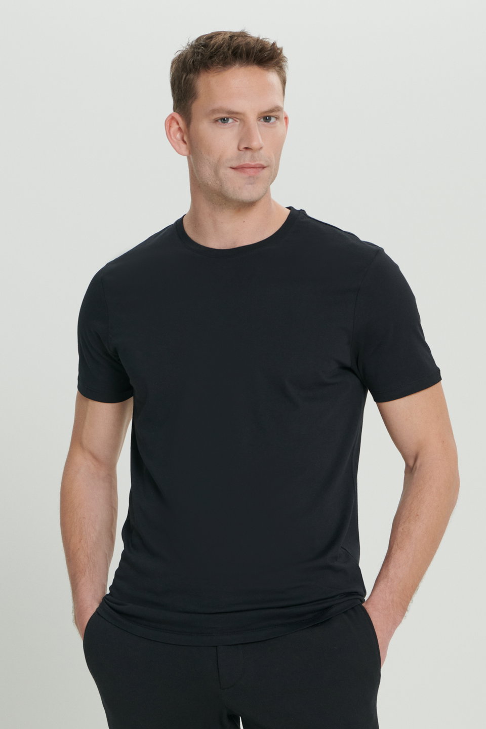3-Pack Slim Fit Slim Cut 100% Cotton Crew Neck T-Shirt