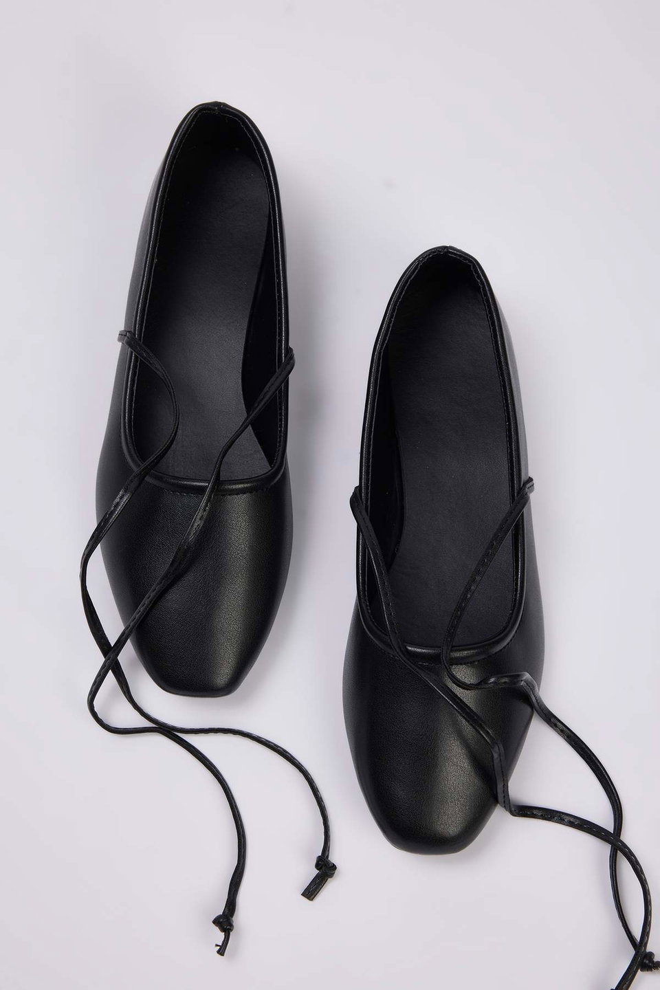 Teen Lace-Up Detailed Mary Jane Women's Round Toe Ballerinas TAKAW26BE00002