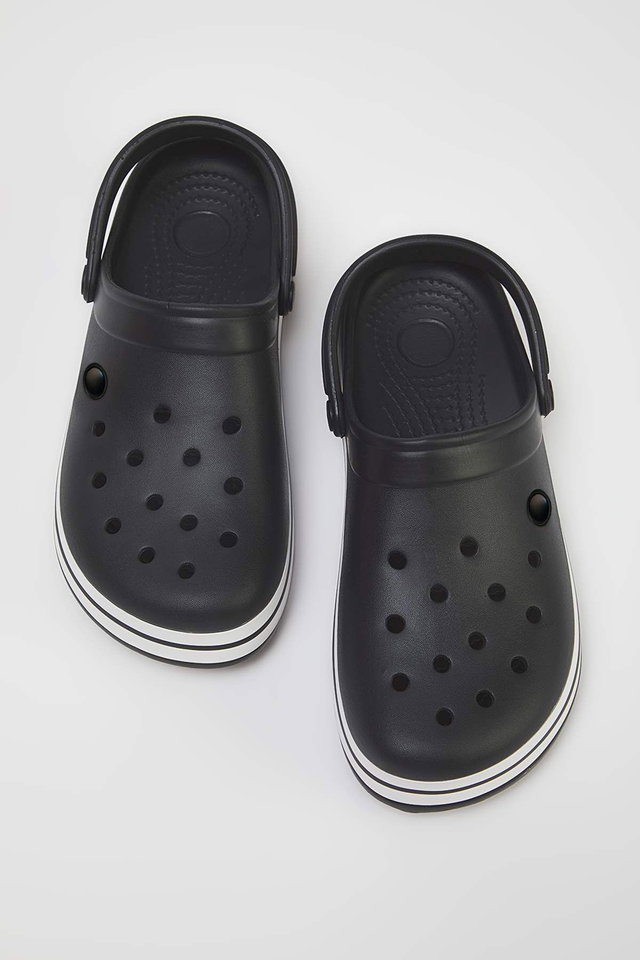 Black - Black Closed Front Light Sole Men's Eva Sandal Slippers TAKSS25TE00056