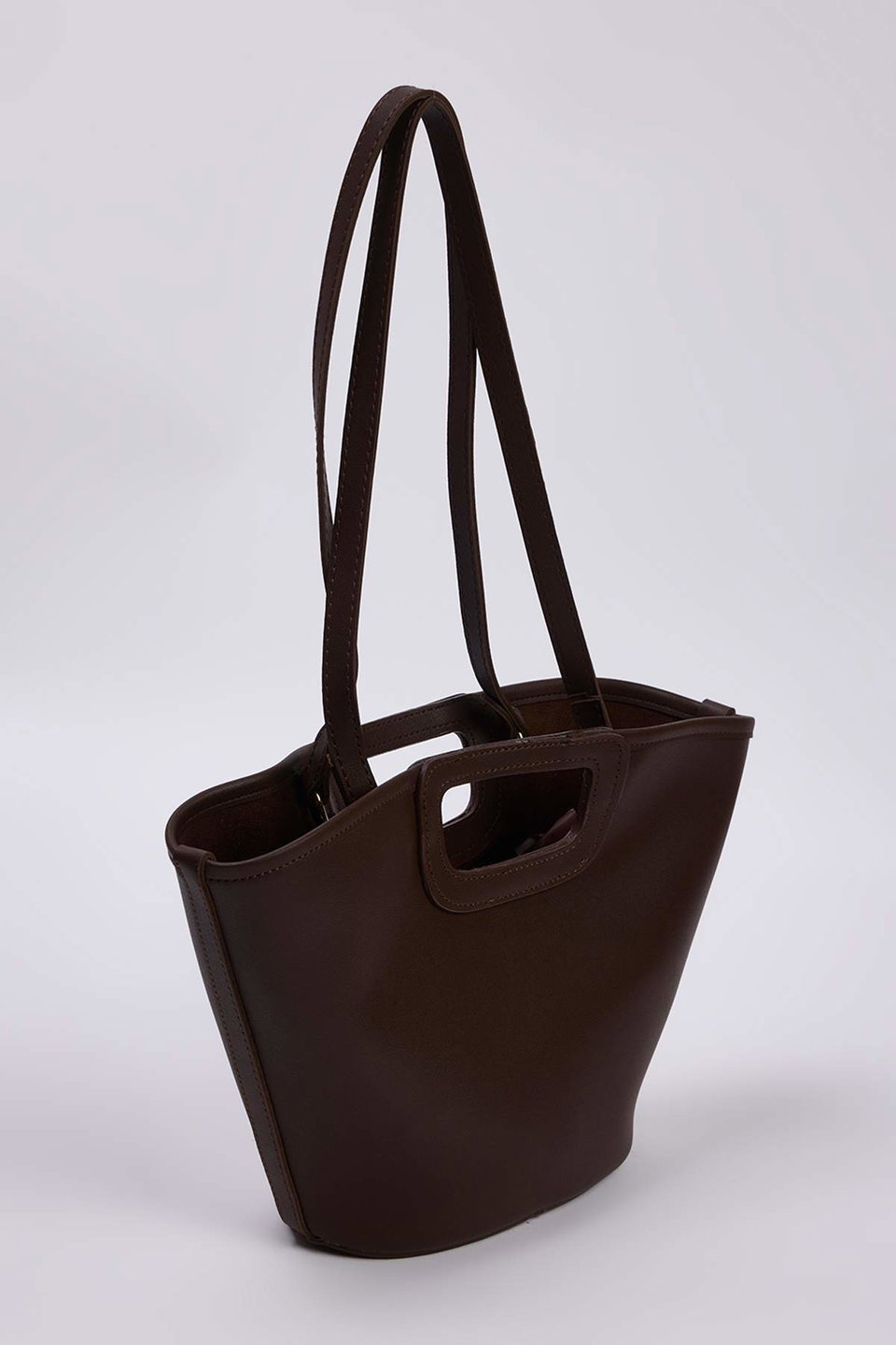 Stitched Detailed Dual Use Bucket Hand and Shoulder Bag TAKAW26OC00001