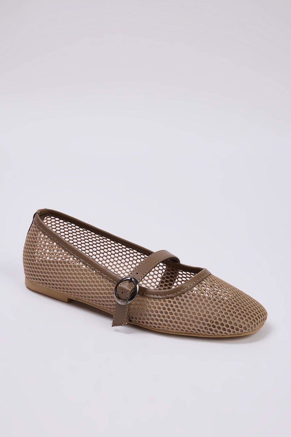 Mesh Round Toe Mary Jane Women's Ballerina TAXSS24BE00000