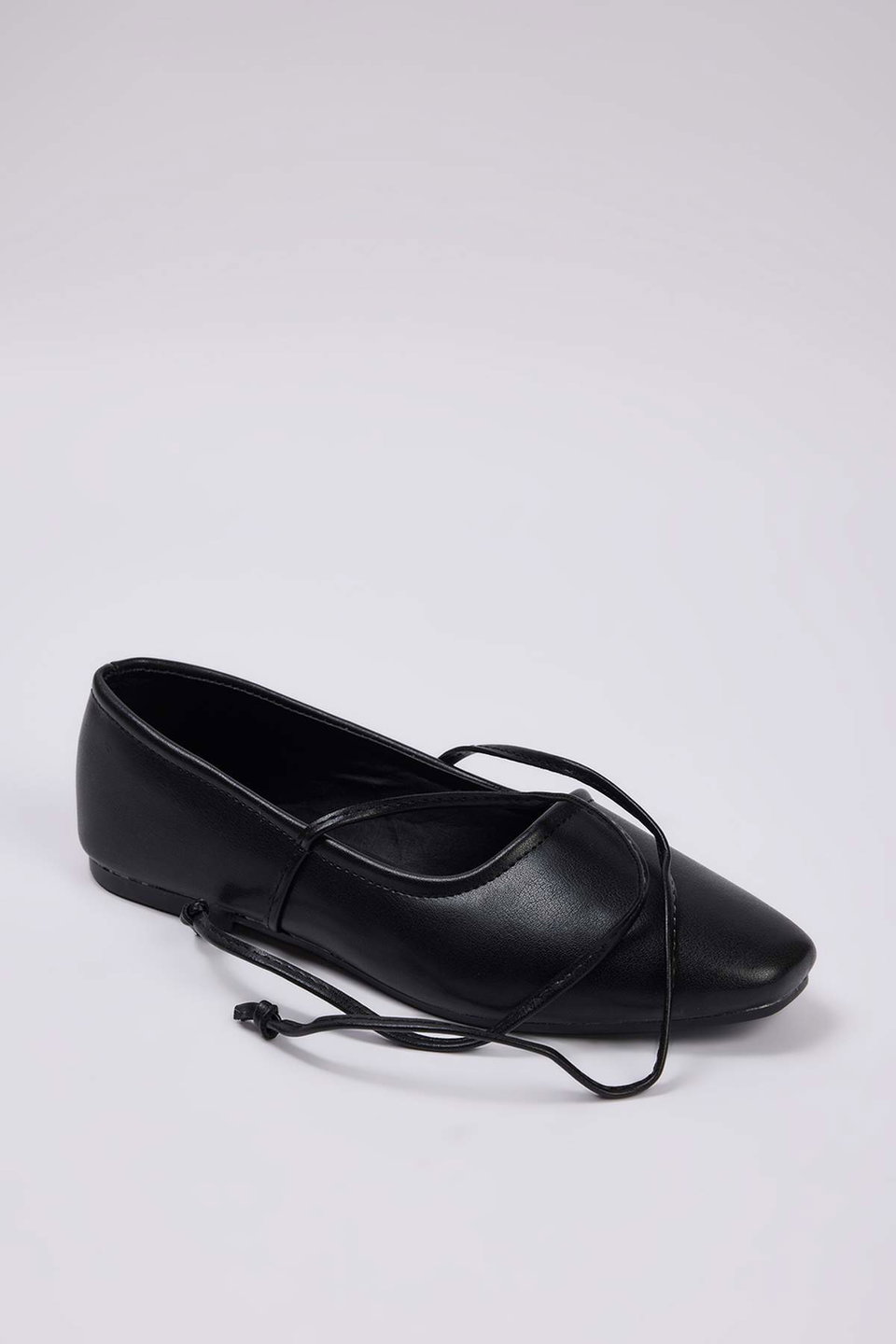 Teen Lace-Up Detailed Mary Jane Women's Round Toe Ballerinas TAKAW26BE00002