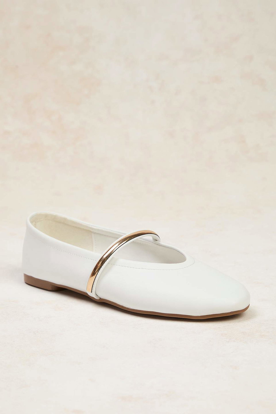 Teen Off- Metal Banded Mary Jane Almond Toe Ballerina TAKAW26BE00005