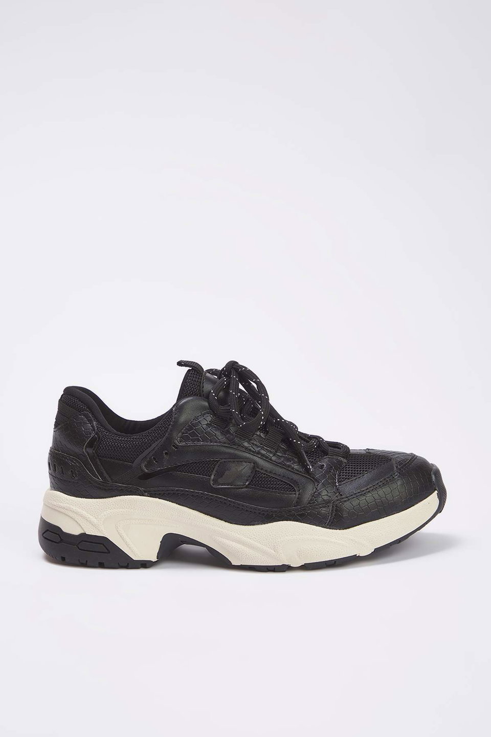 Textured Leather Detailed Lace-Up Women's Sneakers TAKAW26SN00015