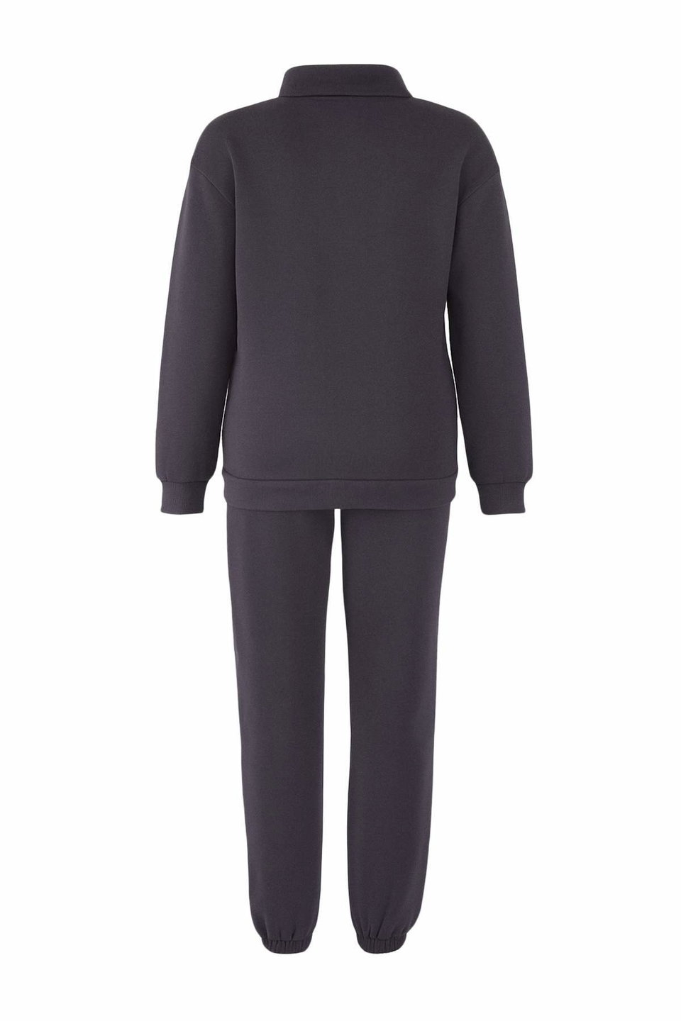 Thick Fleece Lined Zippered Stand-up Collar Jogger Knitted Tracksuit TBBAW26TS00003