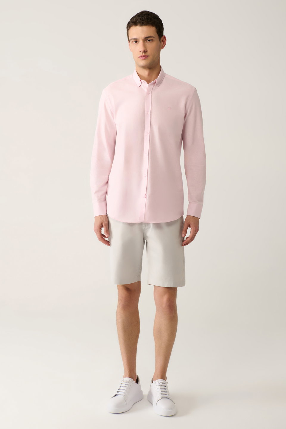Men's linen textured shirt e002141