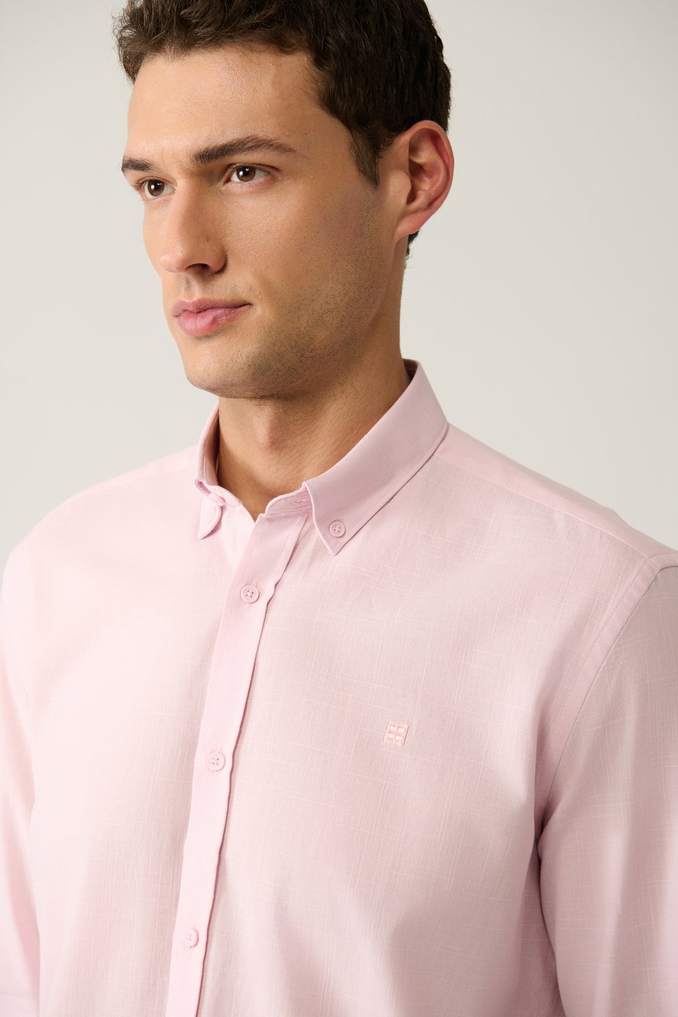 Men's linen textured shirt e002141
