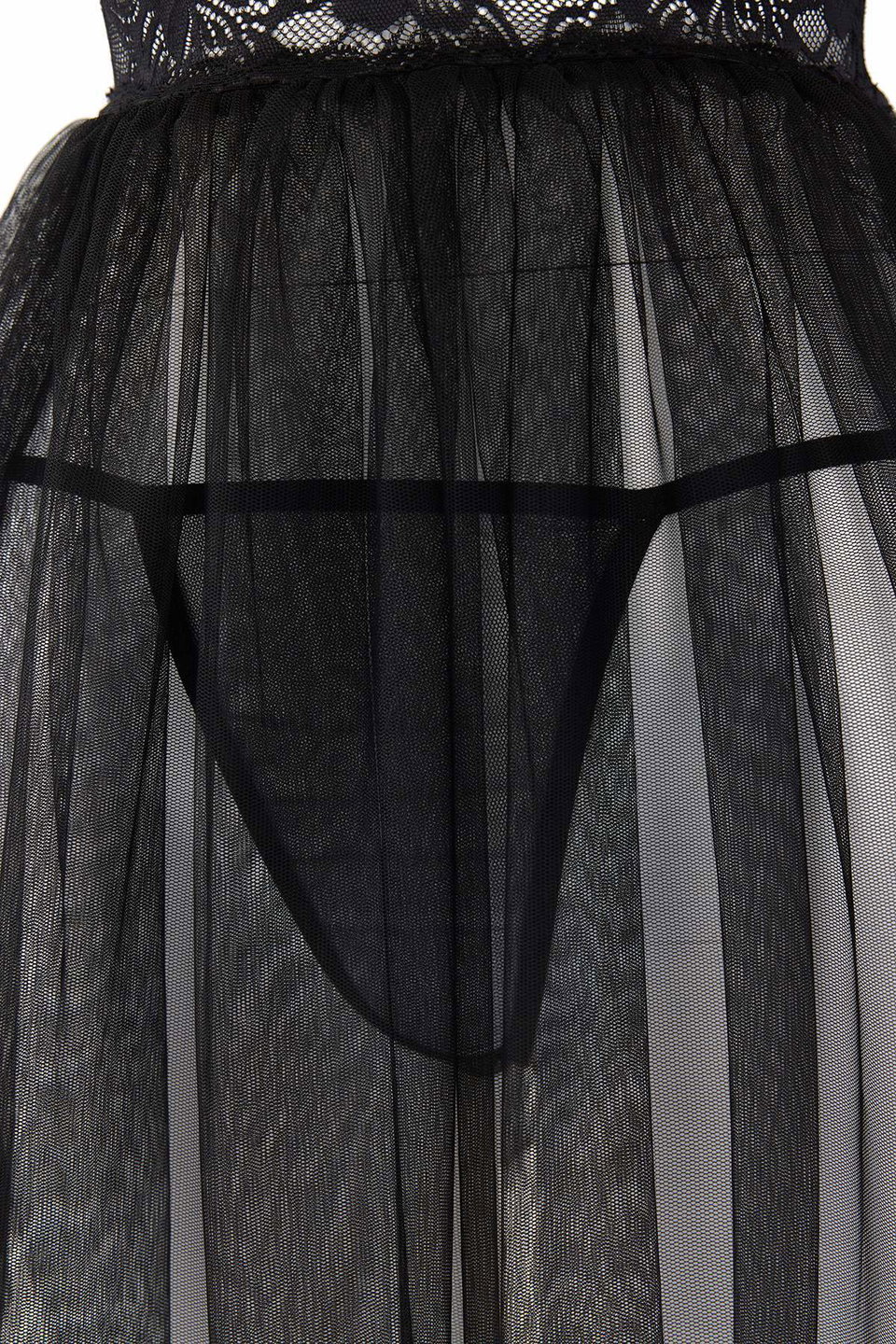 Coverless Lace Tulle/Mesh Strap Pantyhose Babydoll/Fantasy Nightgown THMAW26CY00001