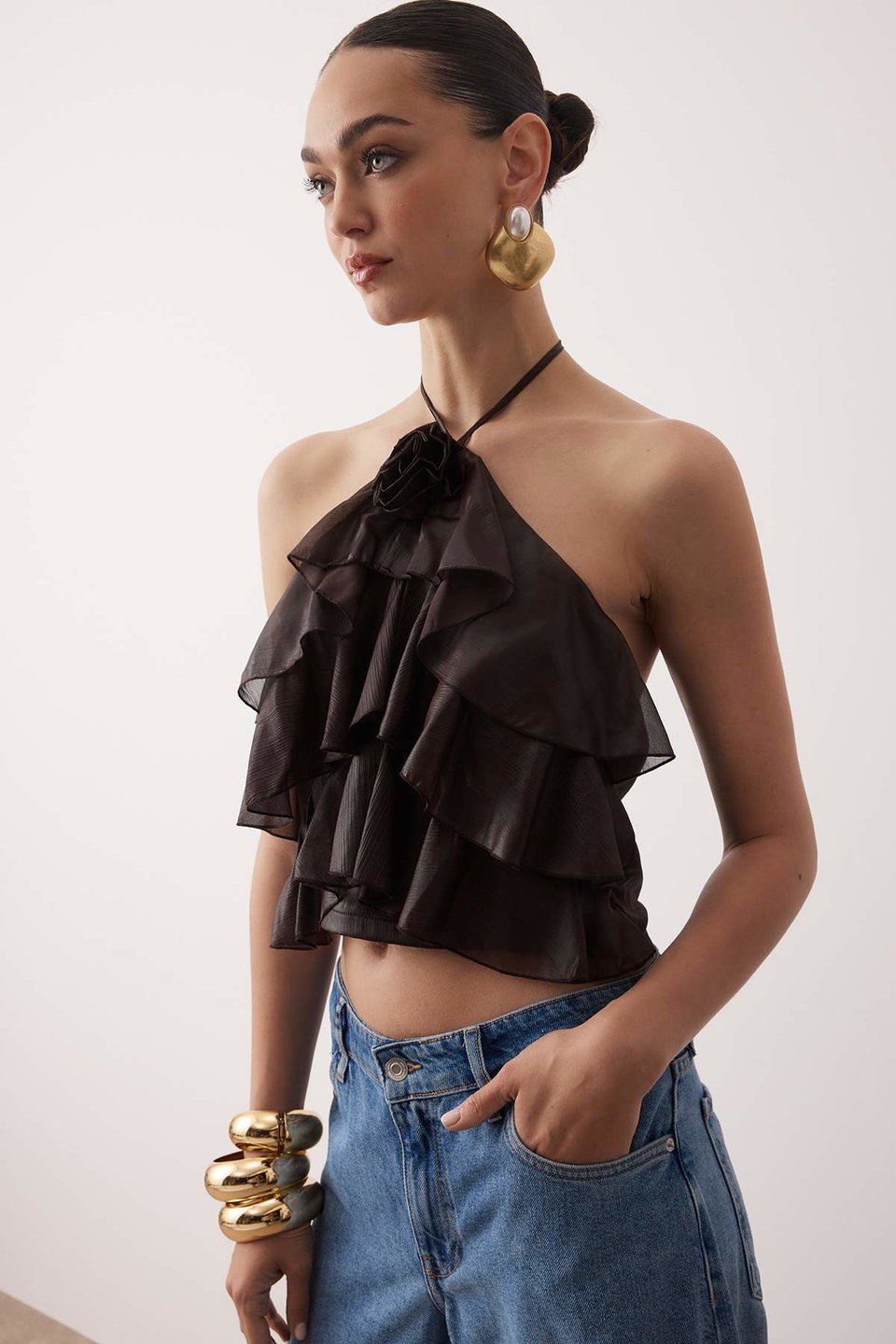 Flounced Detailed Bustier TPRAW26BS00000