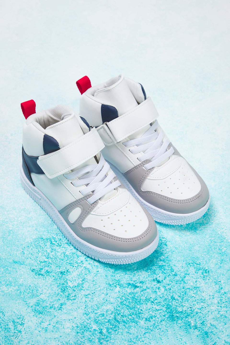 Multicolored Velcro and Lace-Up Big/Little Boys' Kids Sneakers TAKAW26SN00004