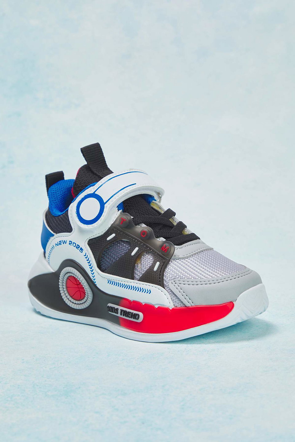 Color Block Velcro and Lace-Up Boys' Kids Sneakers TAKAW26SN00009