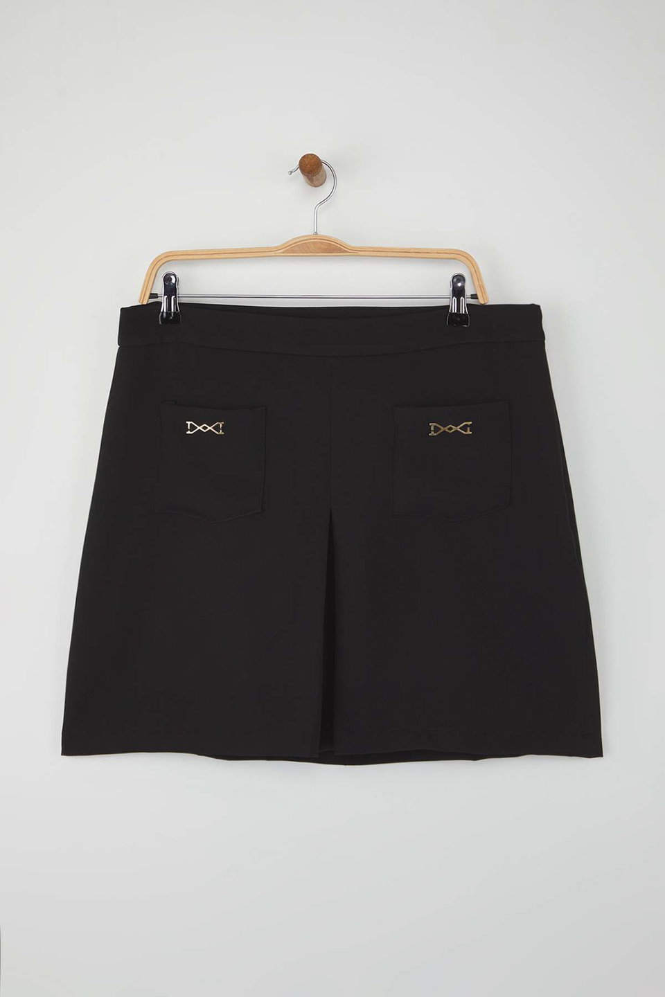 Pocket Accessory Detailed Mini Woven Plus Size Skirt TBBAW26AP00002