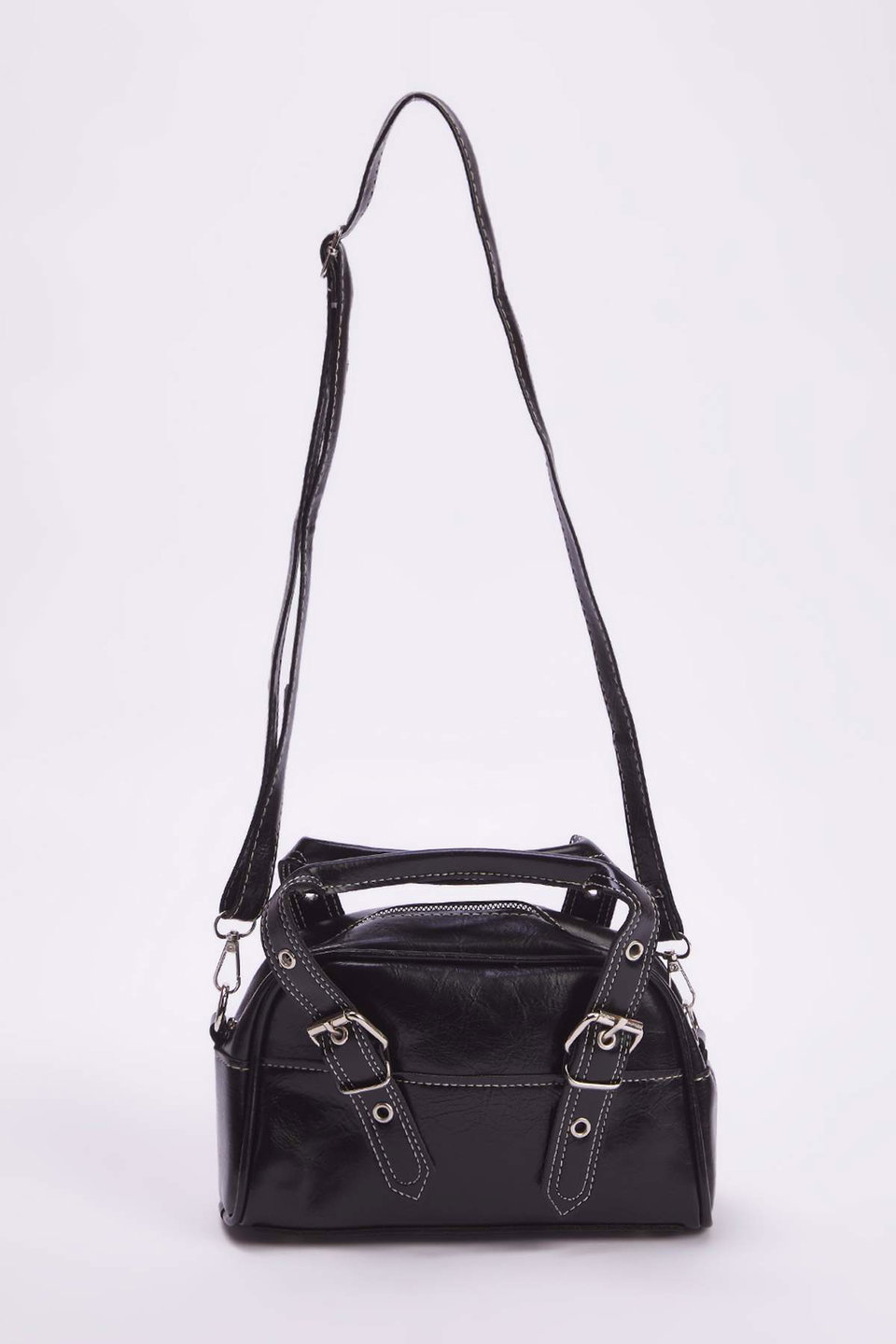 Contrast Stitched Women's Bowling Small Mini City Hand and Shoulder Bag TAKAW26OC00015