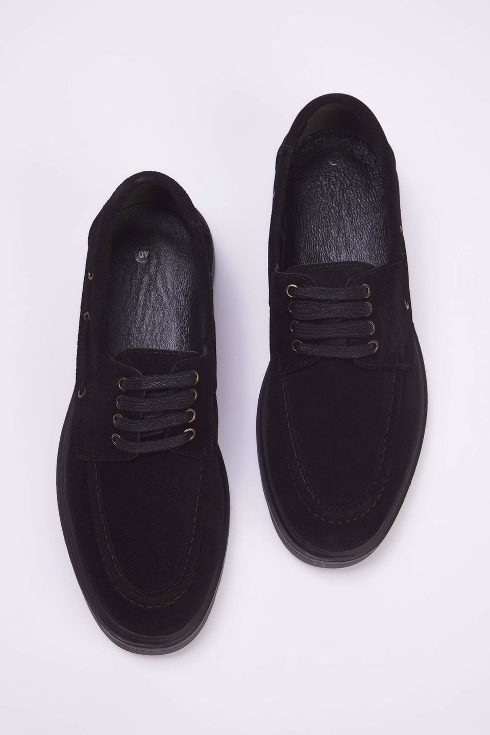 Genuine Leather Lace-Up Detailed Men's Loafer Shoes TAKAW26LA00003