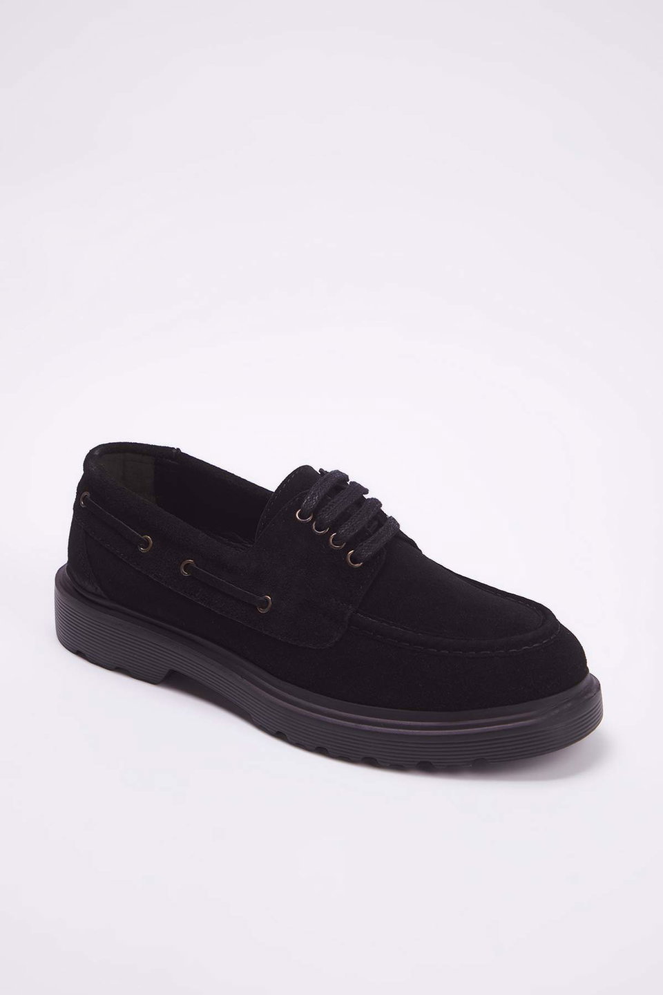 Genuine Leather Lace-Up Detailed Men's Loafer Shoes TAKAW26LA00003