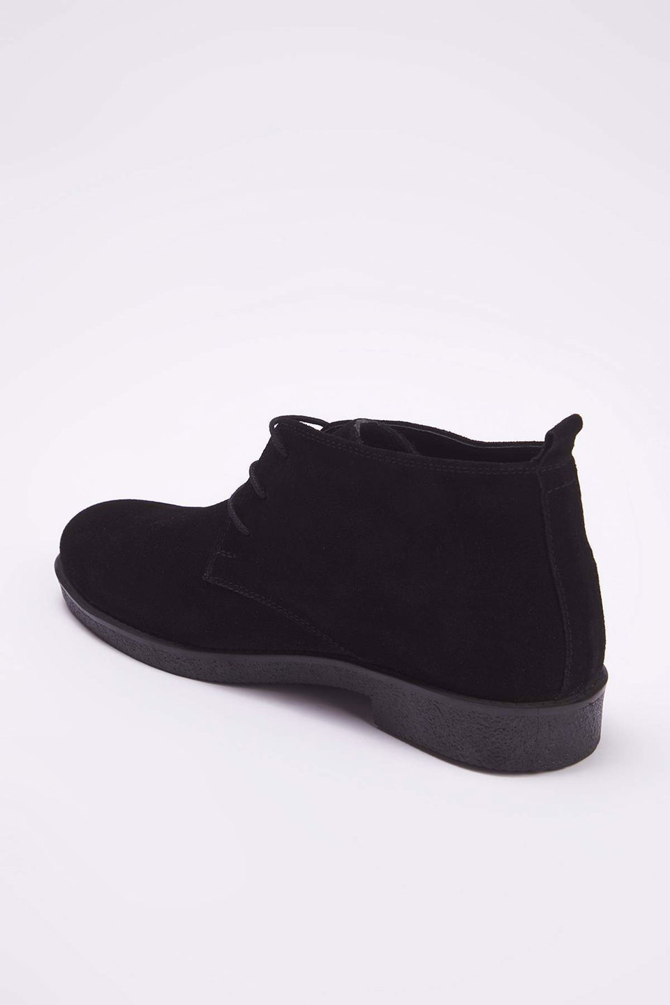 Genuine Leather Split Suede Lace-Up Detail Chelsea Boots TAKAW26BO00017