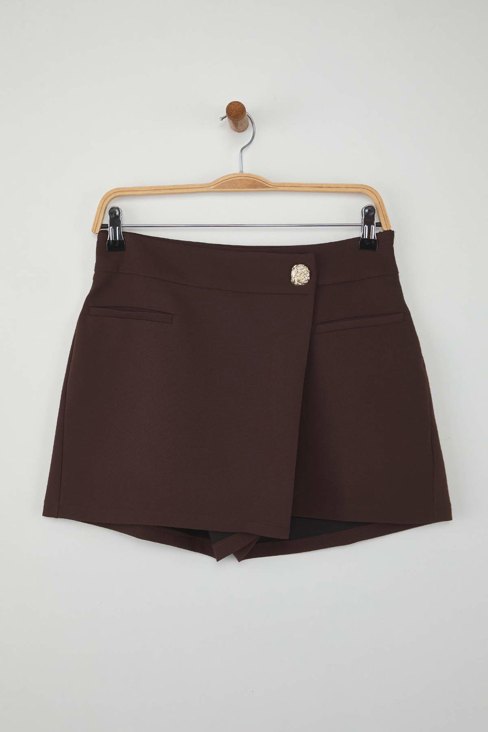 Button Detailed Mini Shorts Skirt Shorts & Bermuda TWOAW26SR00027