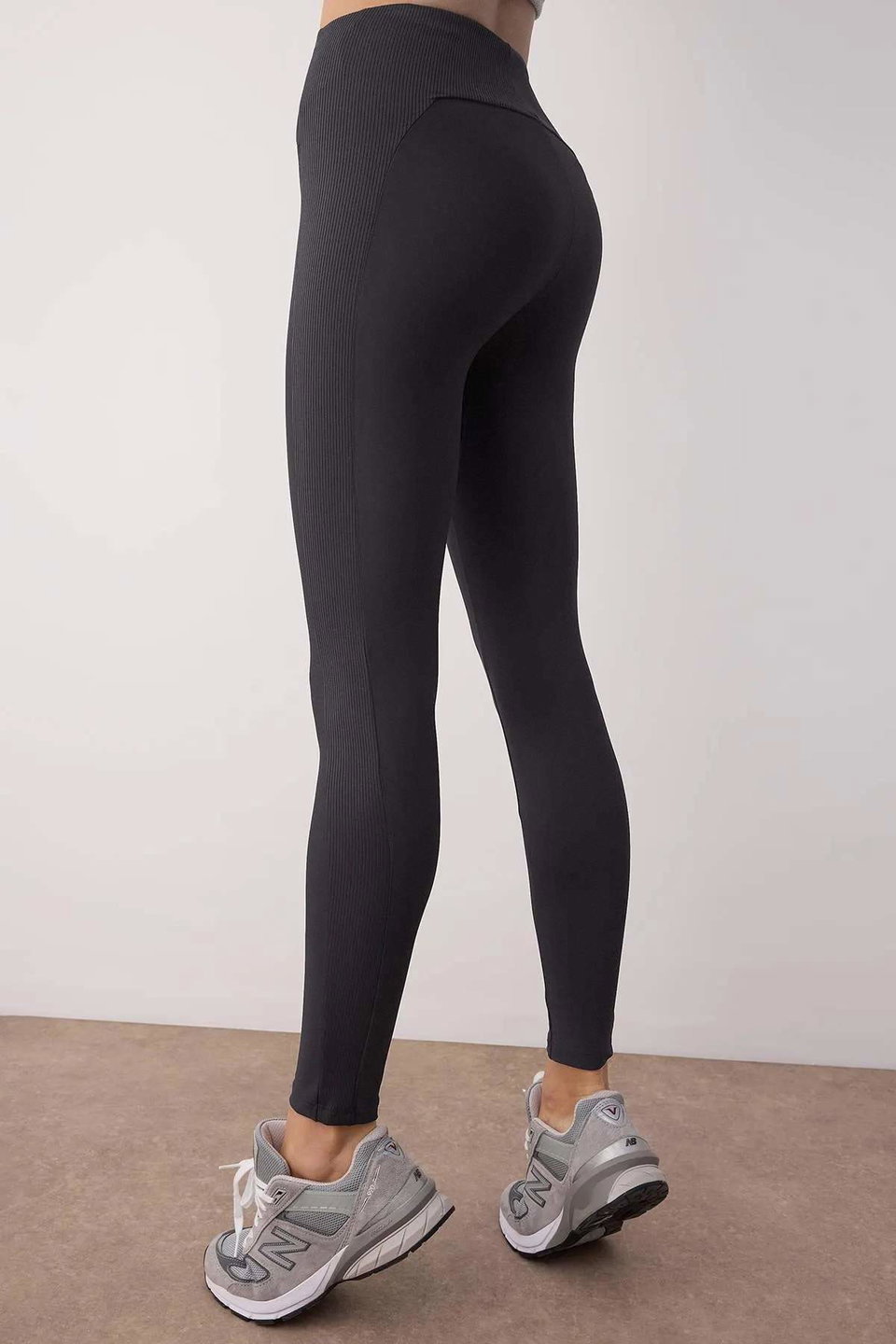Twill Fabric Detailed Slimming Look Full Length Sports Tights THMAW26TY00009