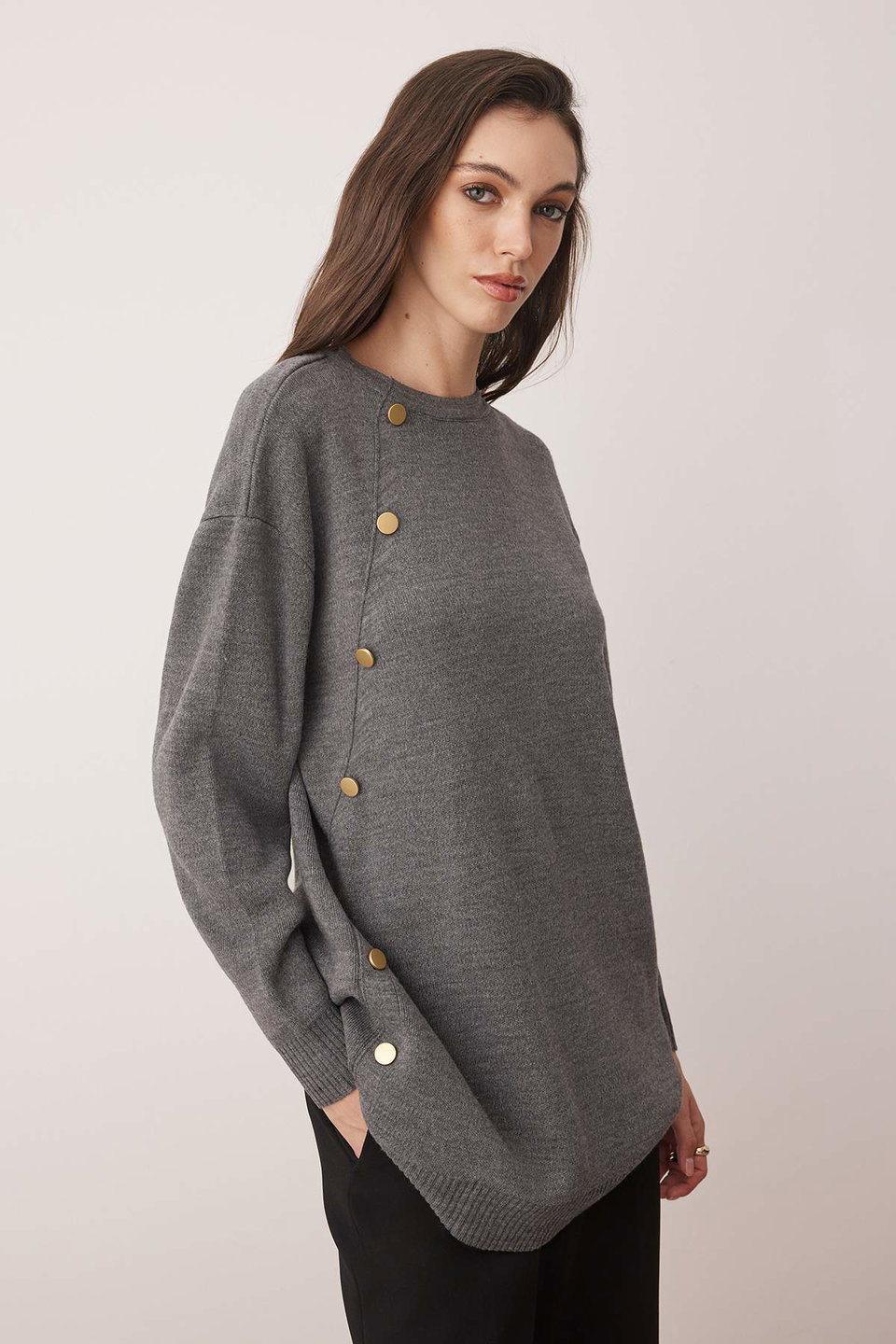 button detailed knitwear sweater tctaw26ak00013