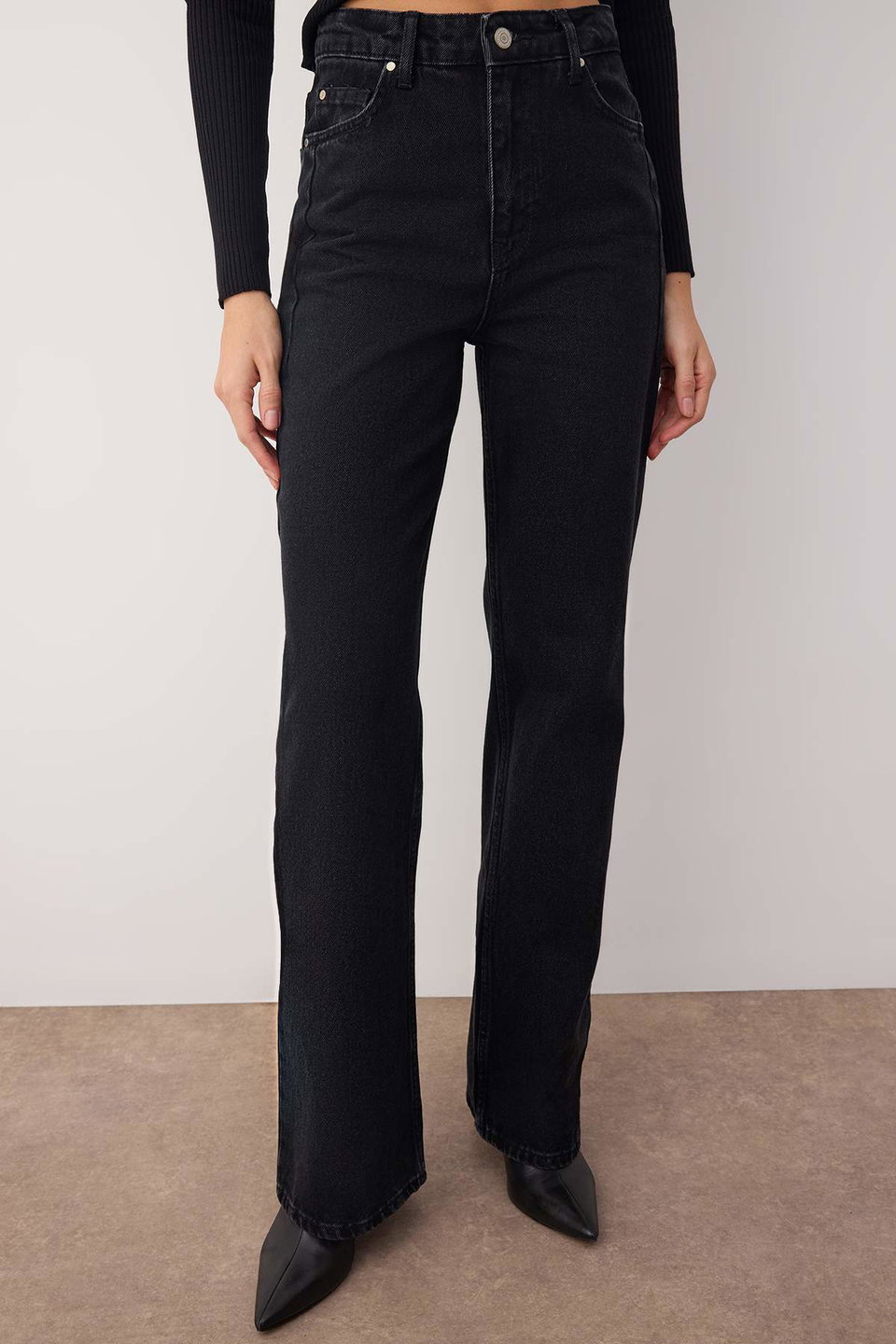 Dart Detailed High Waist Wide Leg Jeans TWOAW23JE00345