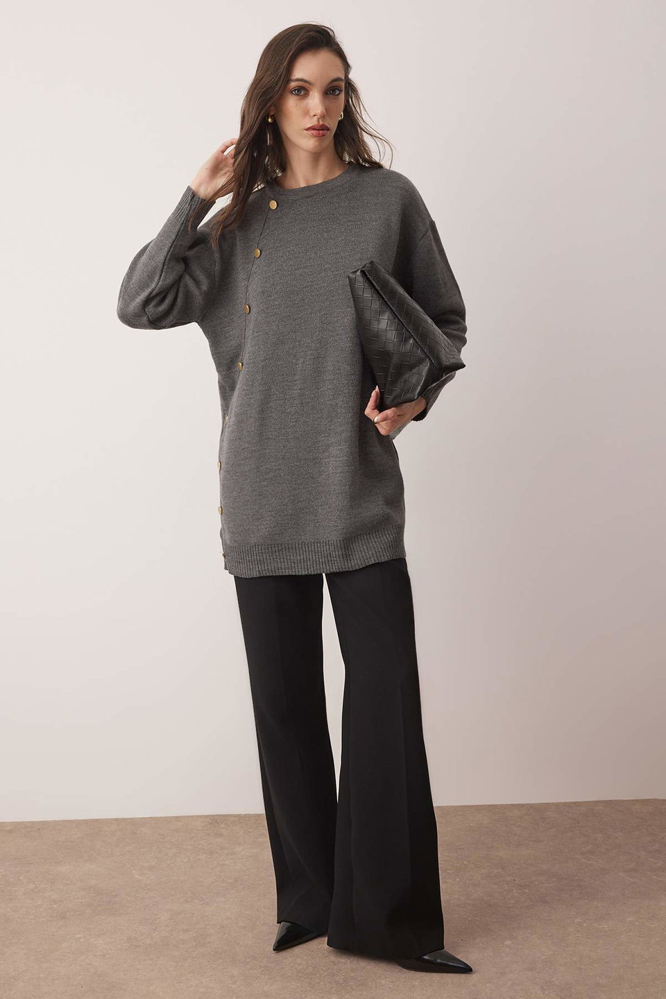 button detailed knitwear sweater tctaw26ak00013