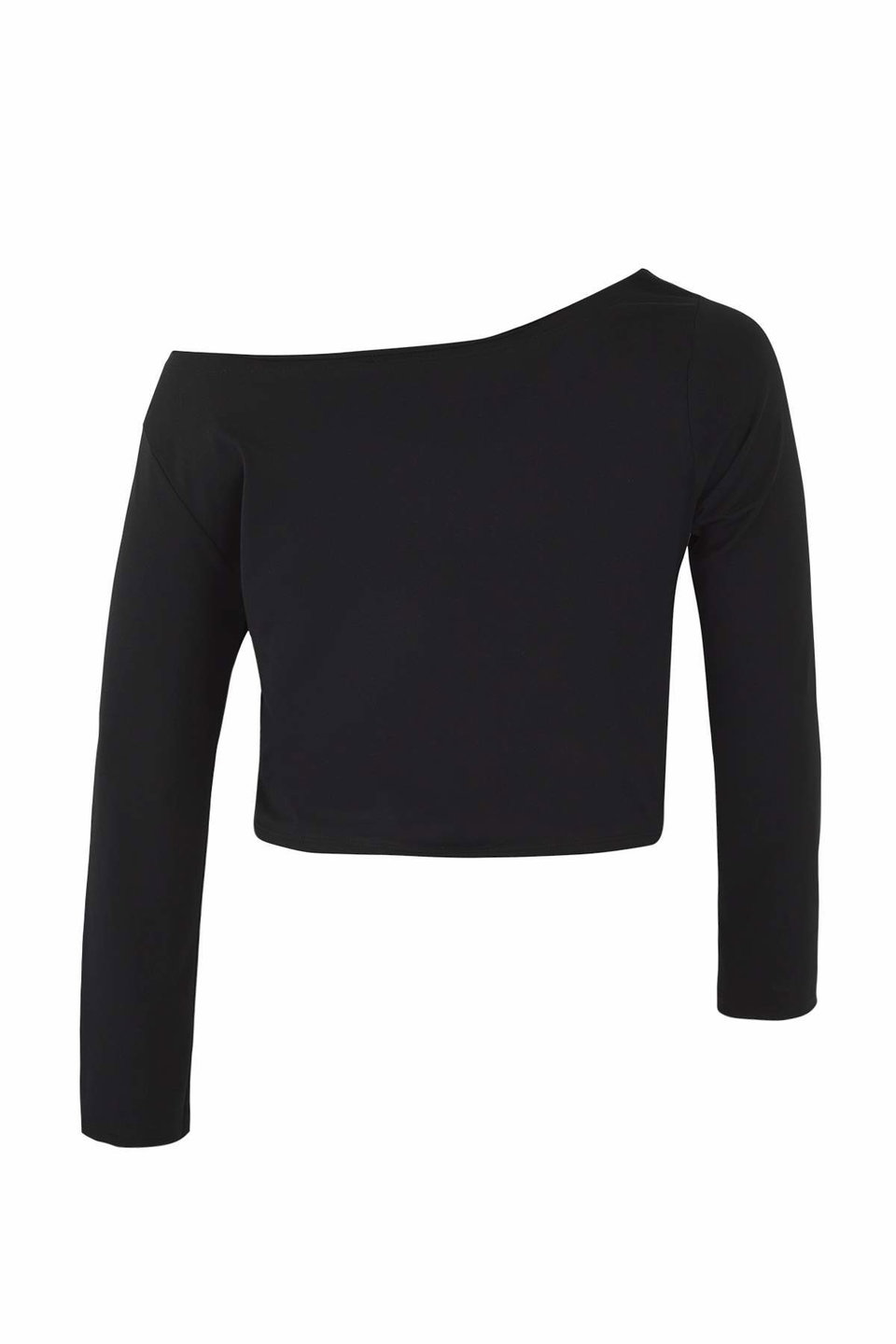 2-Pack 100% Cotton Asymmetrical Boat Neck Crop Knit T-Shirt TBBAW26BF00001