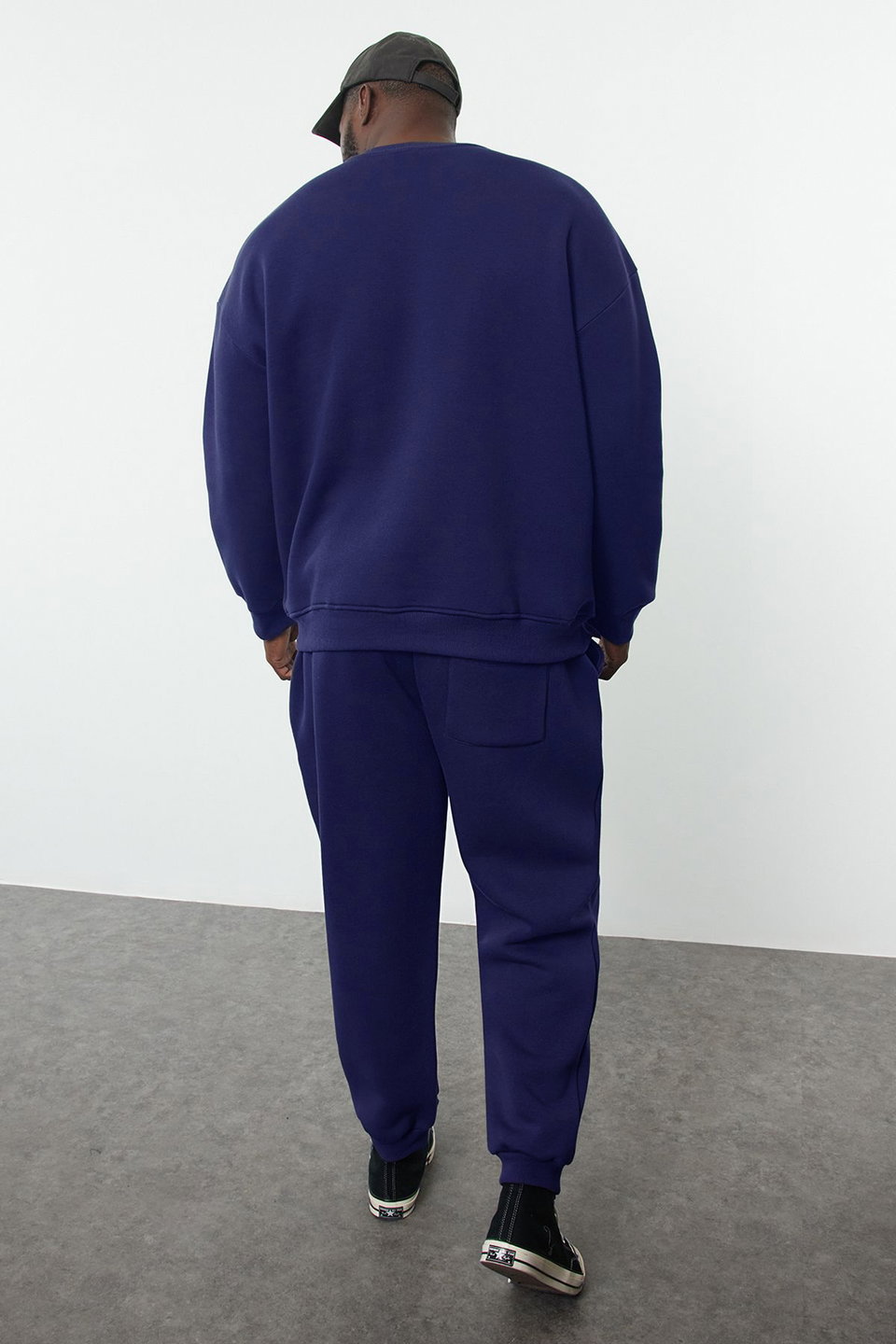 Plus size oversize/wide cut printed sweatshirt-sweatpants set tmnaw25ts00001
