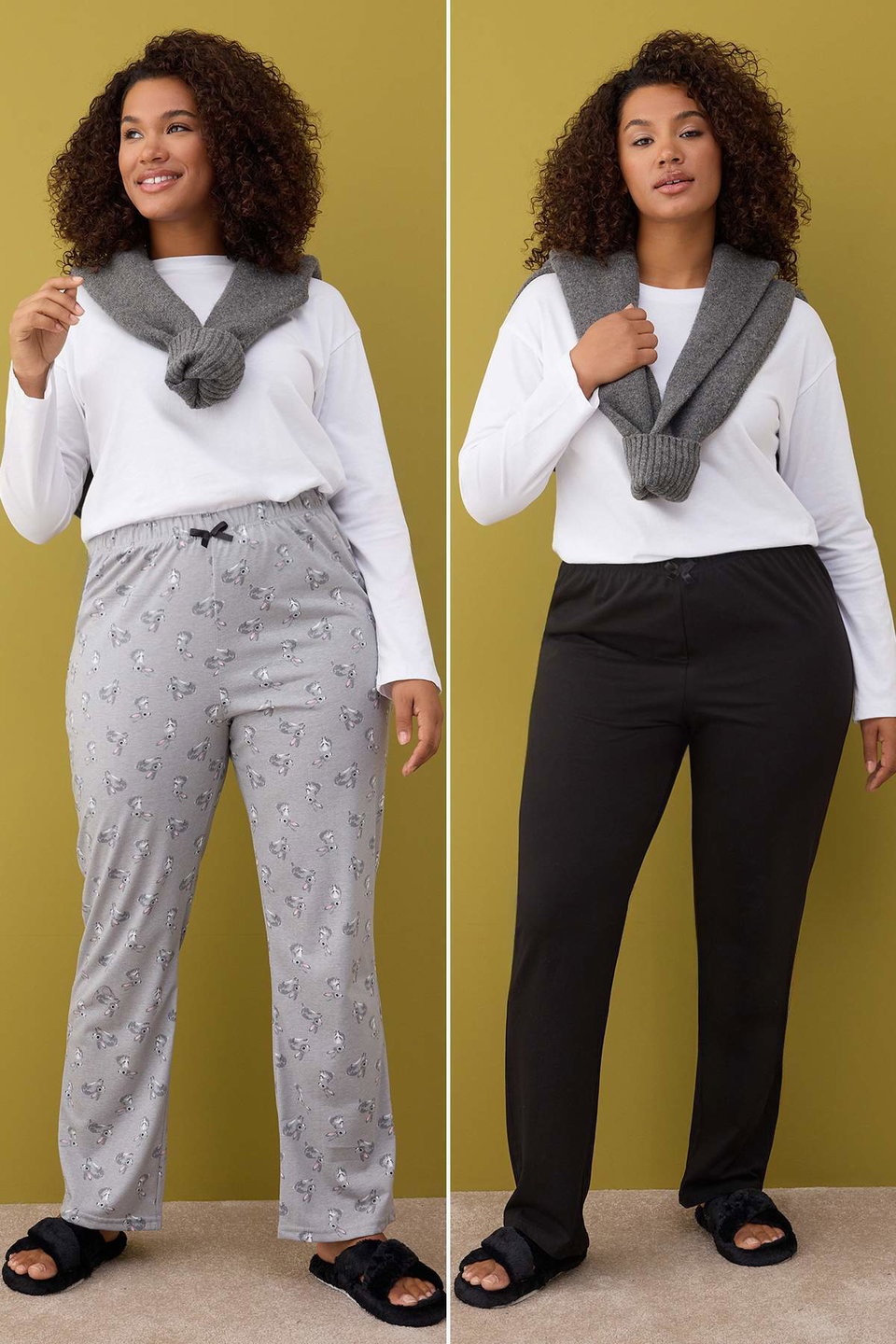 Multicolored 2-Pack Knitted Pajama Bottoms TBBAW26IA00003