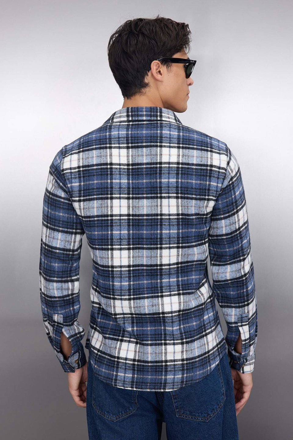 Slim Fit Winter Checkered Plaid Lumberjack Shirt TMNAW22GO0090