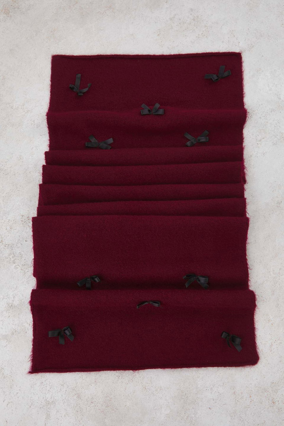 Soft Textured Ribbon Detailed 2-Piece Knitted Scarf-Beret Set TWOAW26AT00000