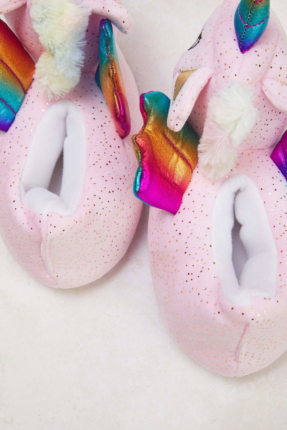 Unicorn Furry Kids Girls Home Slippers TAKAW26ER00015