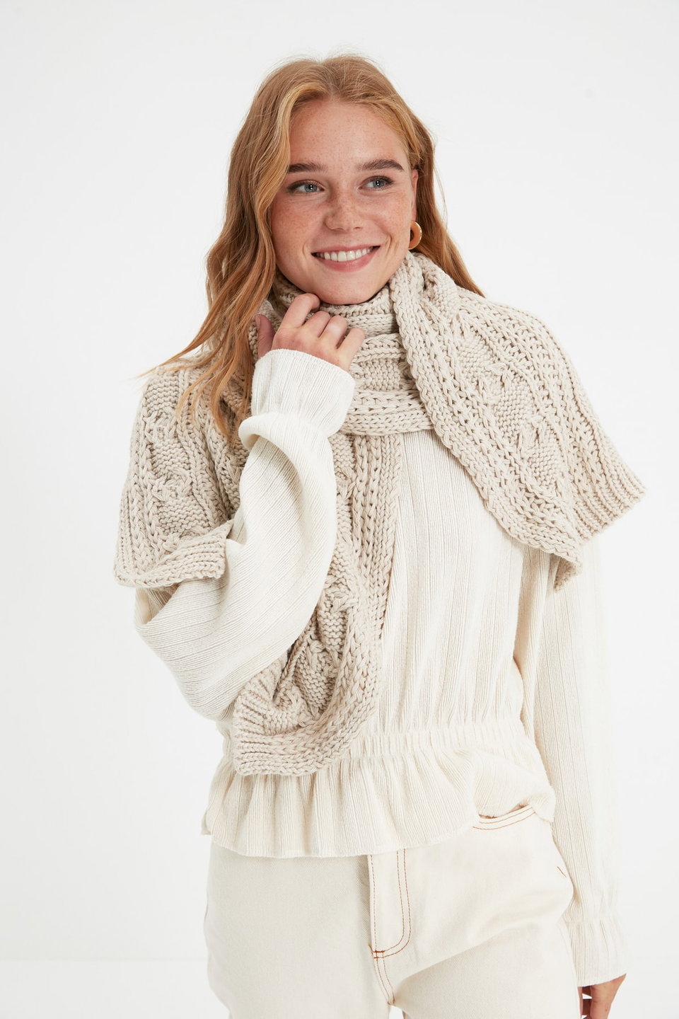 Knitted Detailed Knitwear Scarf TWOAW21AT0018