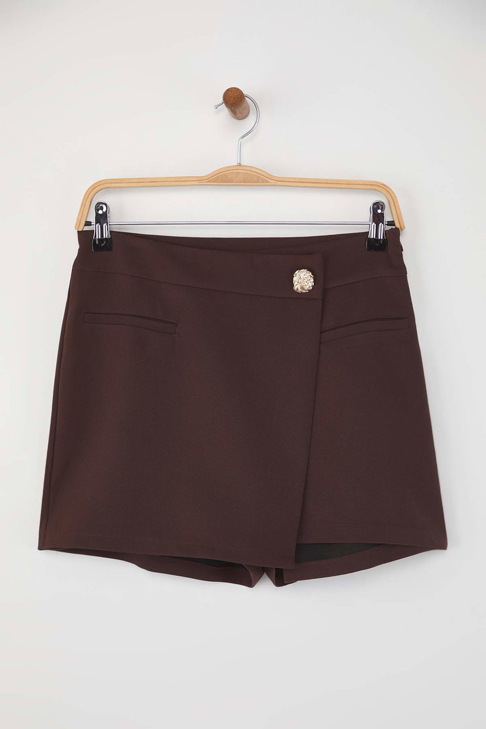 Button Detailed Mini Shorts Skirt Shorts & Bermuda TWOAW26SR00027