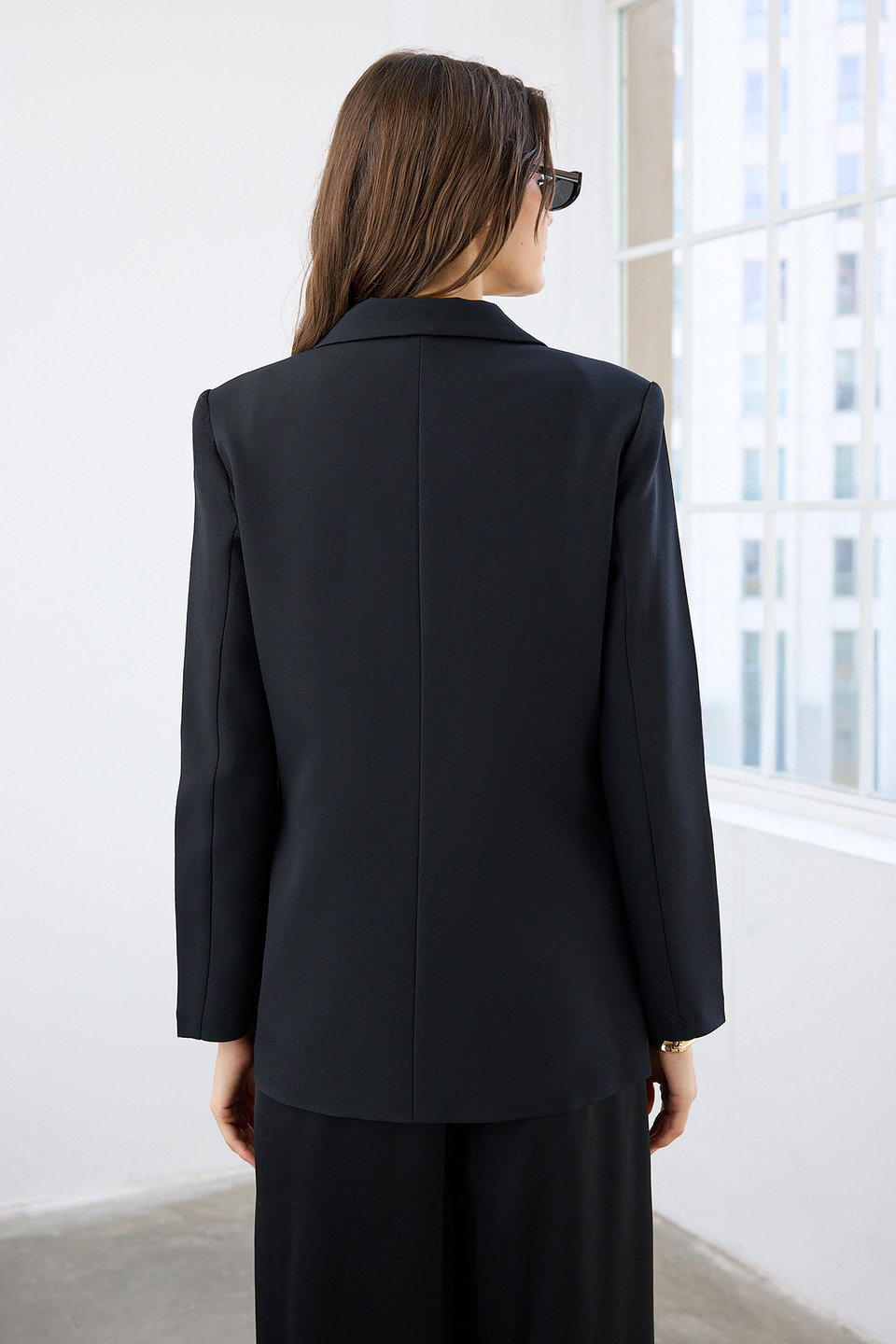 Regular Lined Button Detailed Woven Blazer Jacket TWOAW21CE0264