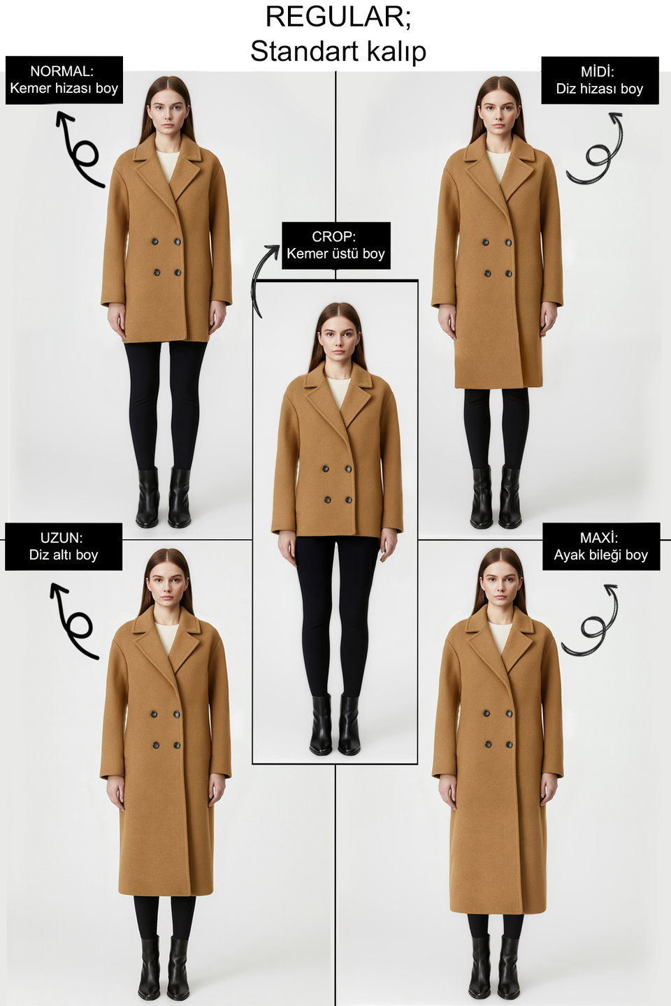Camel Belted Button Detailed Soft Texture Cashmere Coat TWOAW24KB00006