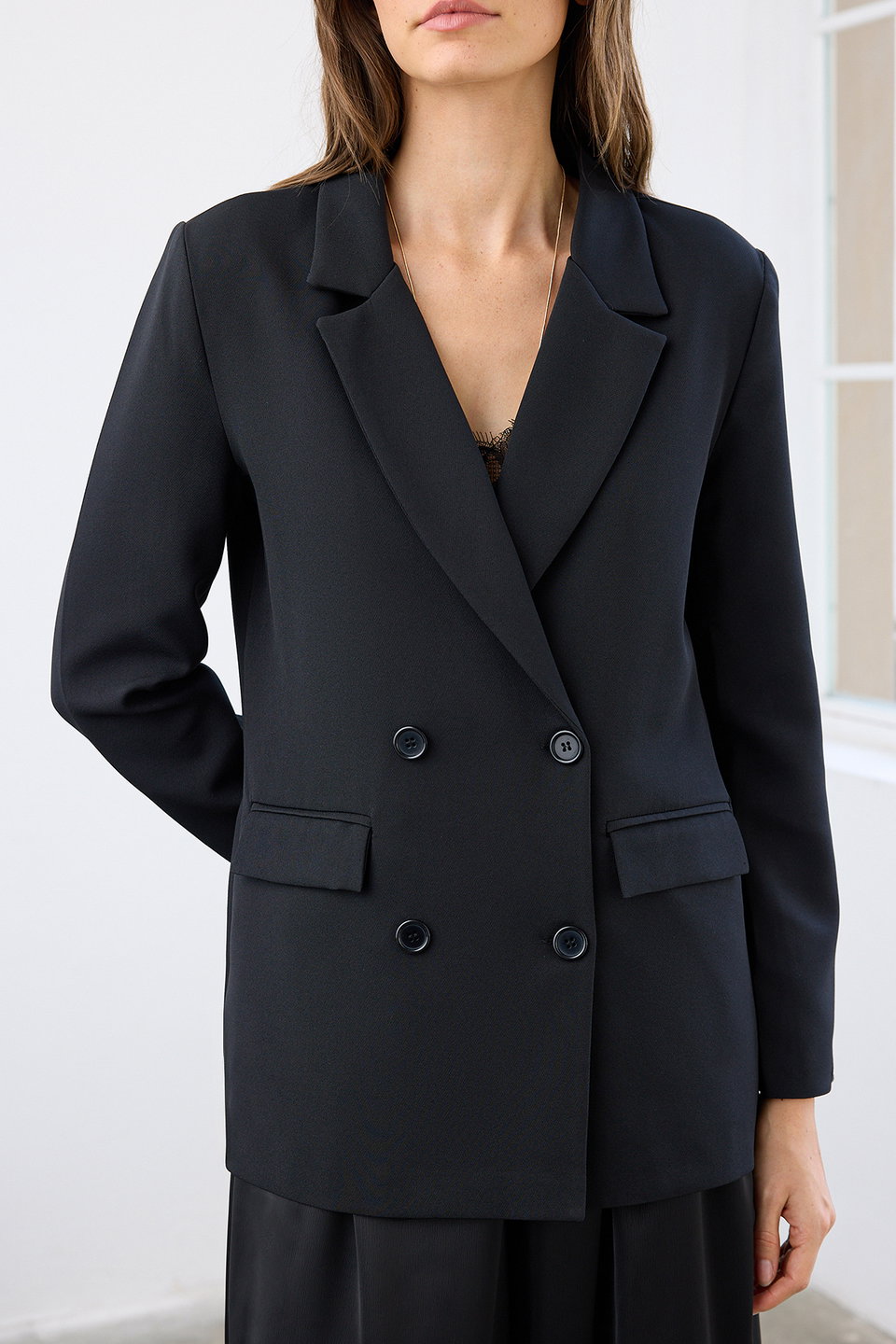 Regular Lined Button Detailed Woven Blazer Jacket TWOAW21CE0264