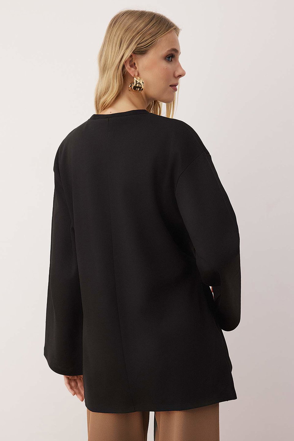 Soft Fabric Buckle Detailed Knitted Tunic TCTAW26UK00000