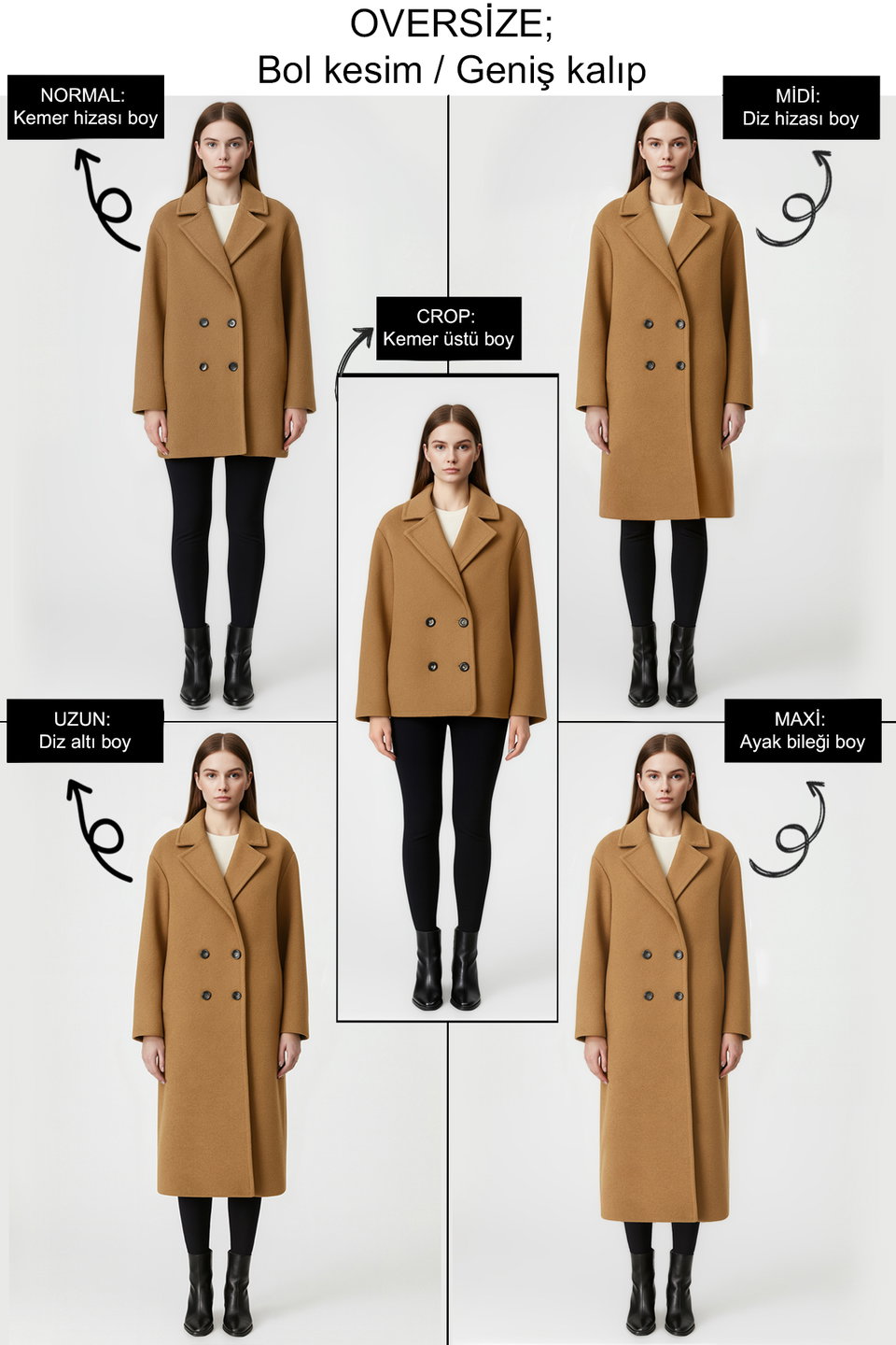 Oversize Wide Cut Long Wool Cachet Coat TWOAW21KB0038