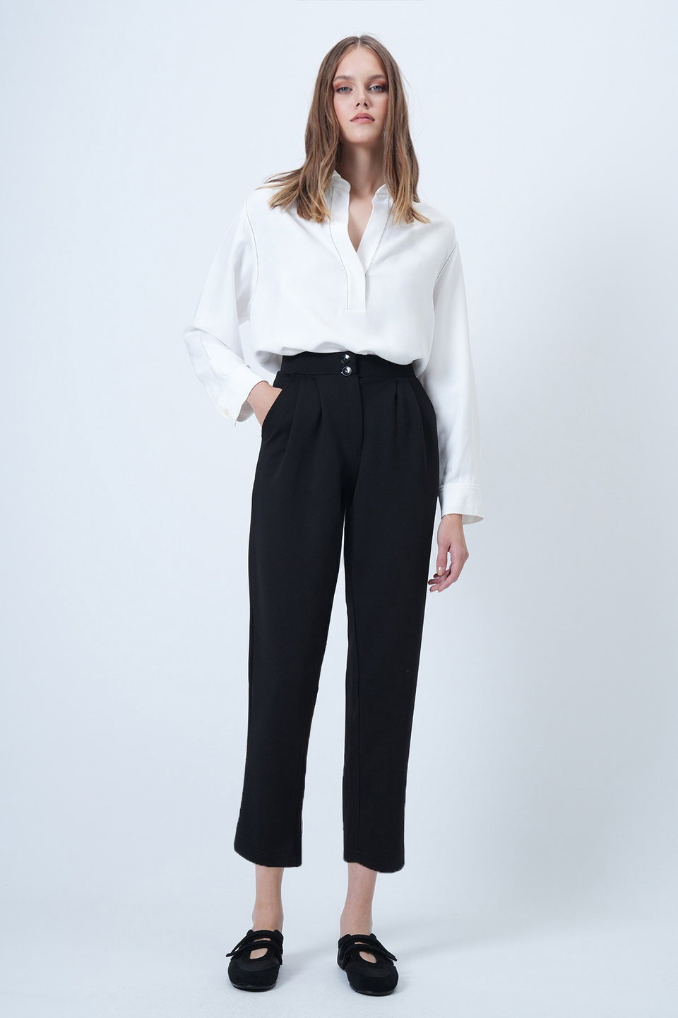Women's High Waist Carrot Trousers ALC-X11148