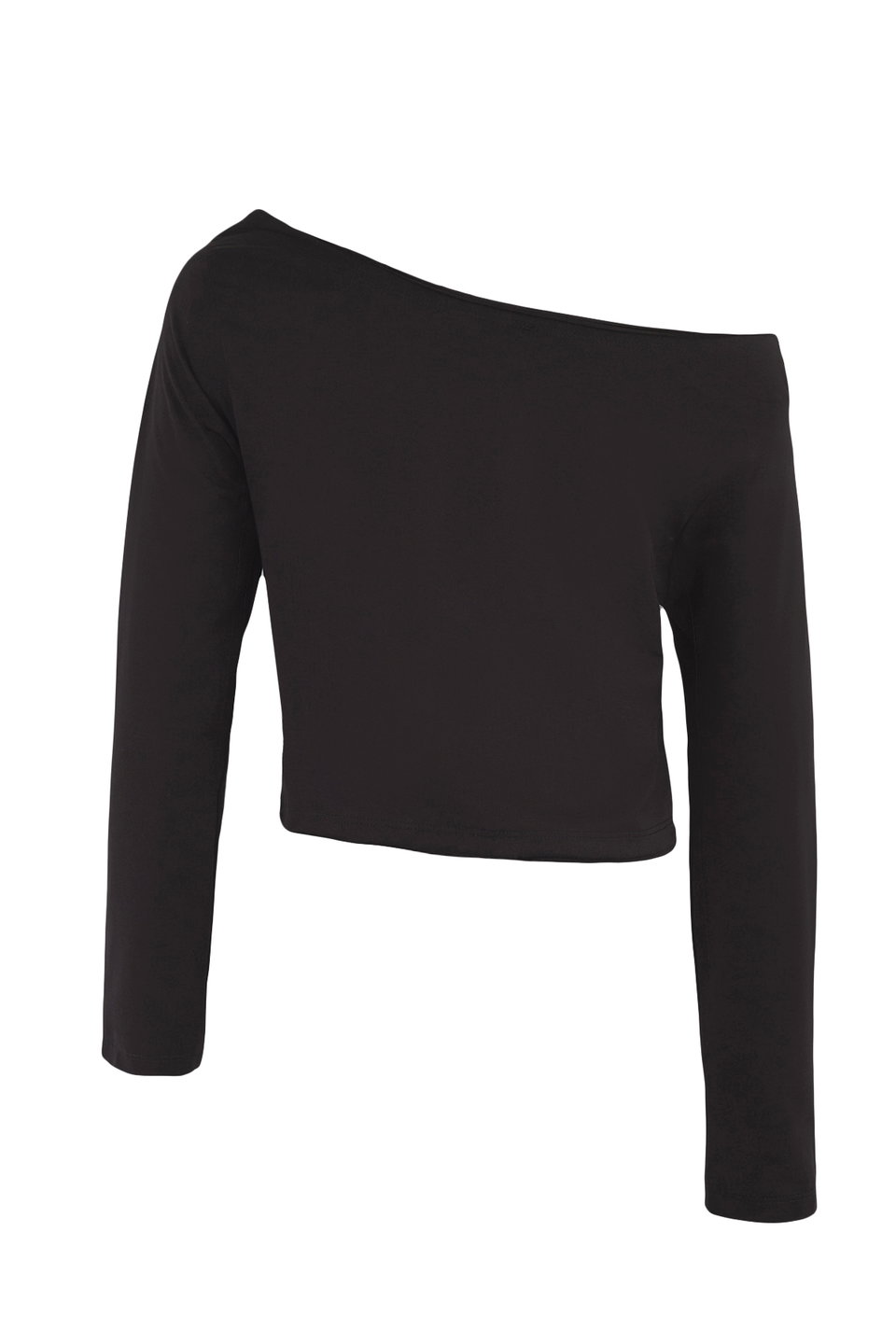 100% Cotton Asymmetrical Boat Neck Relaxed/Comfortable Cut Knitted T-Shirt TWOAW26TS00016