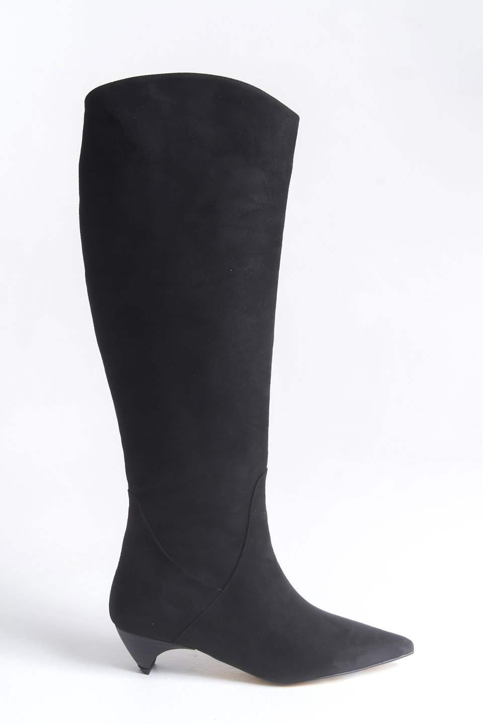Women's Triangle Kitten Heel Premium Suede Boots Takaw26Cz00023