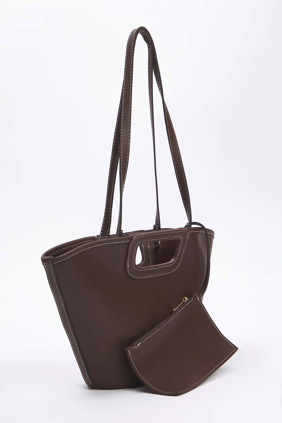 Stitched Detailed Dual Use Bucket Hand and Shoulder Bag TAKAW26OC00001
