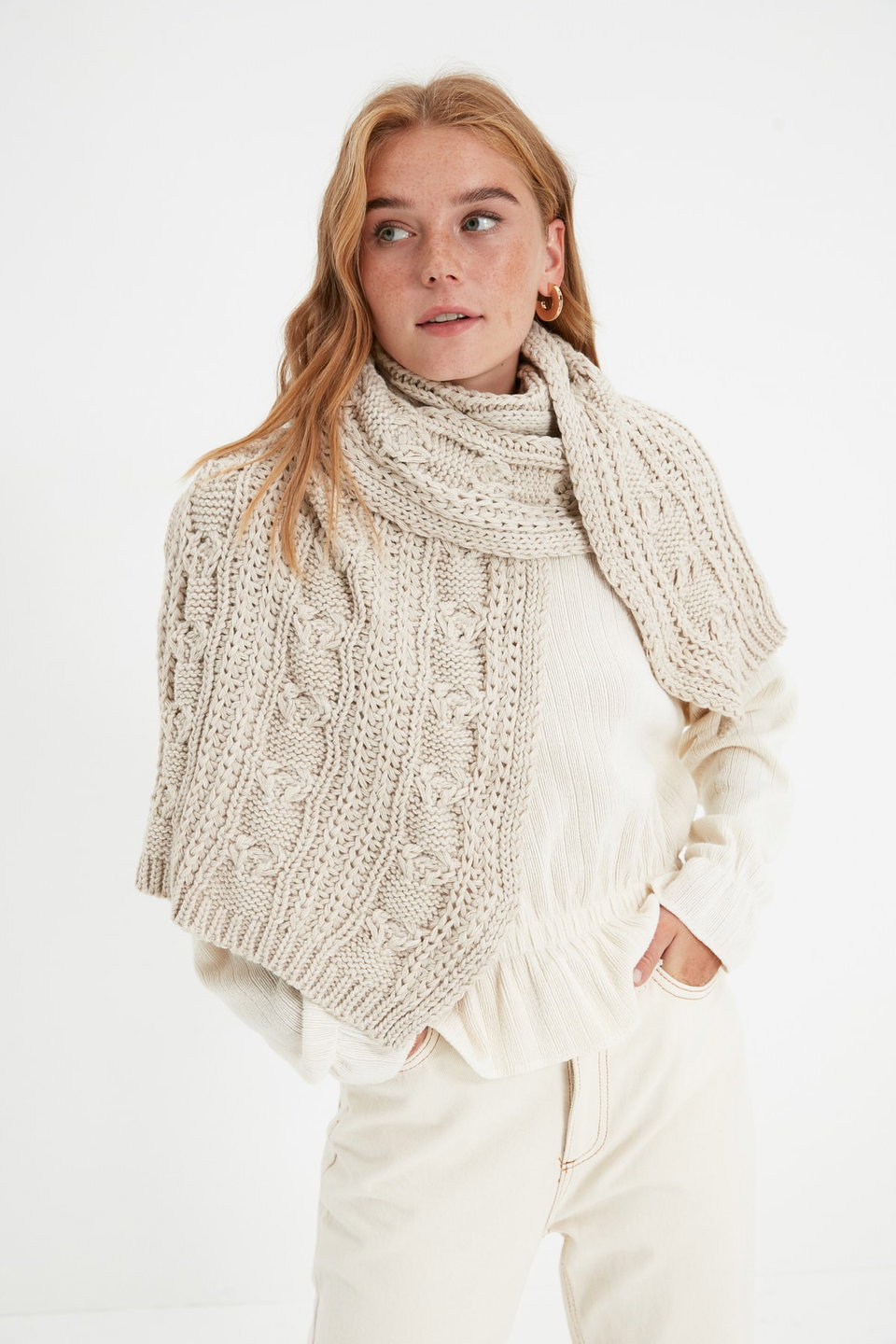 Knitted Detailed Knitwear Scarf TWOAW21AT0018
