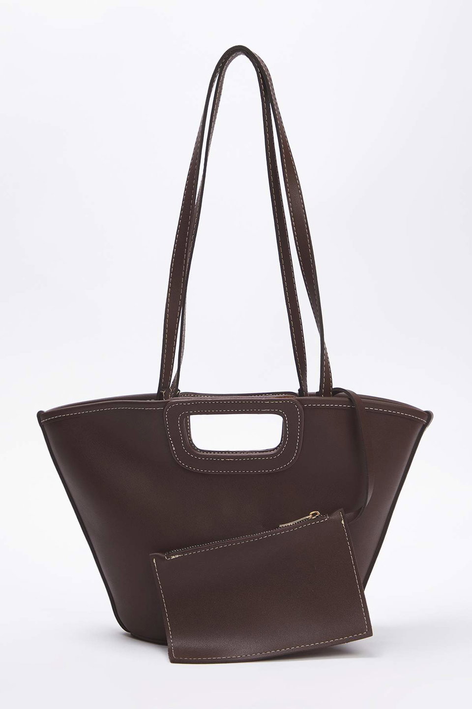 Stitched Detailed Dual Use Bucket Hand and Shoulder Bag TAKAW26OC00001