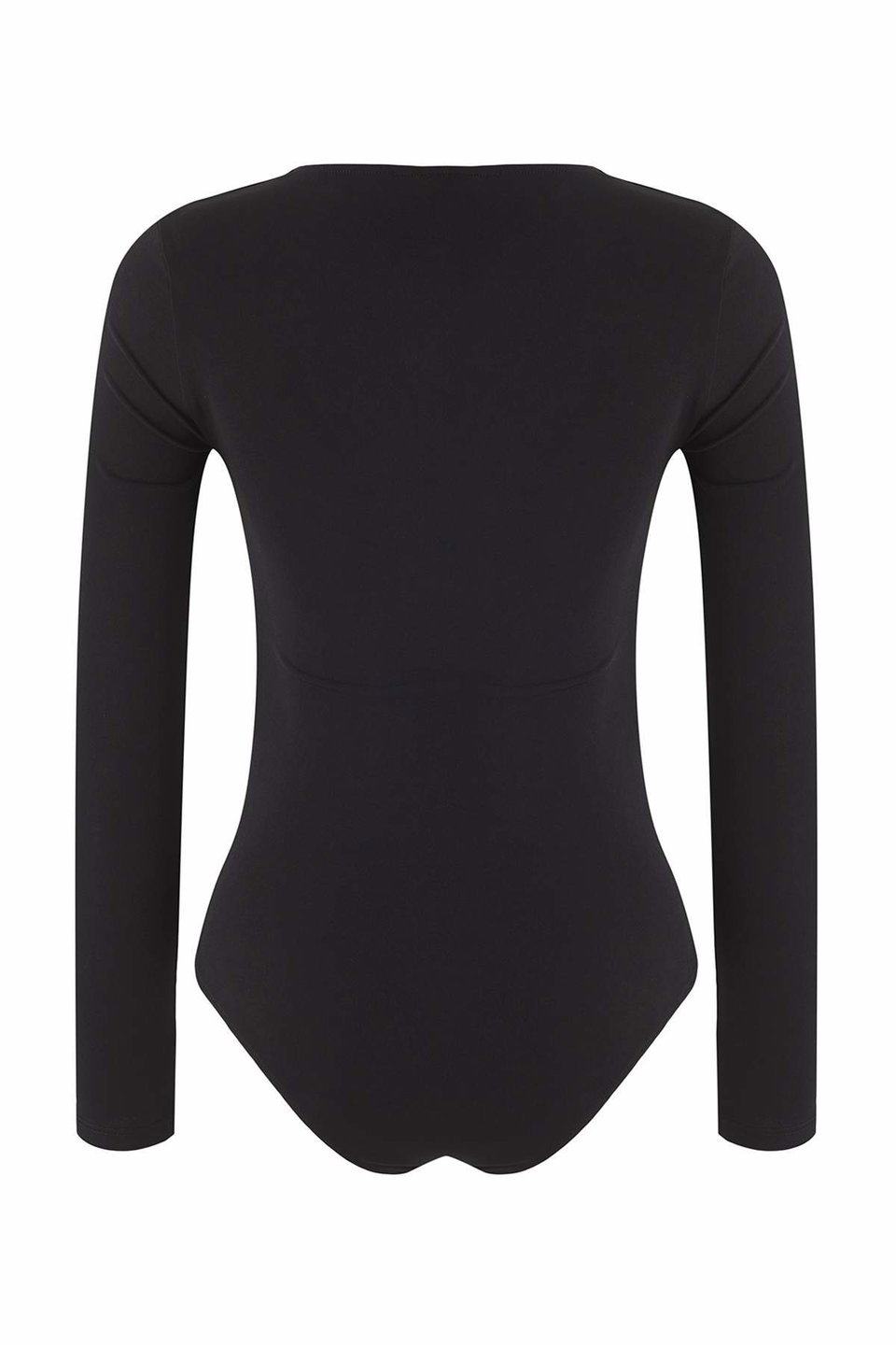 Tied Asymmetric Collar Knitted Bodysuit TPRAW26BD00023