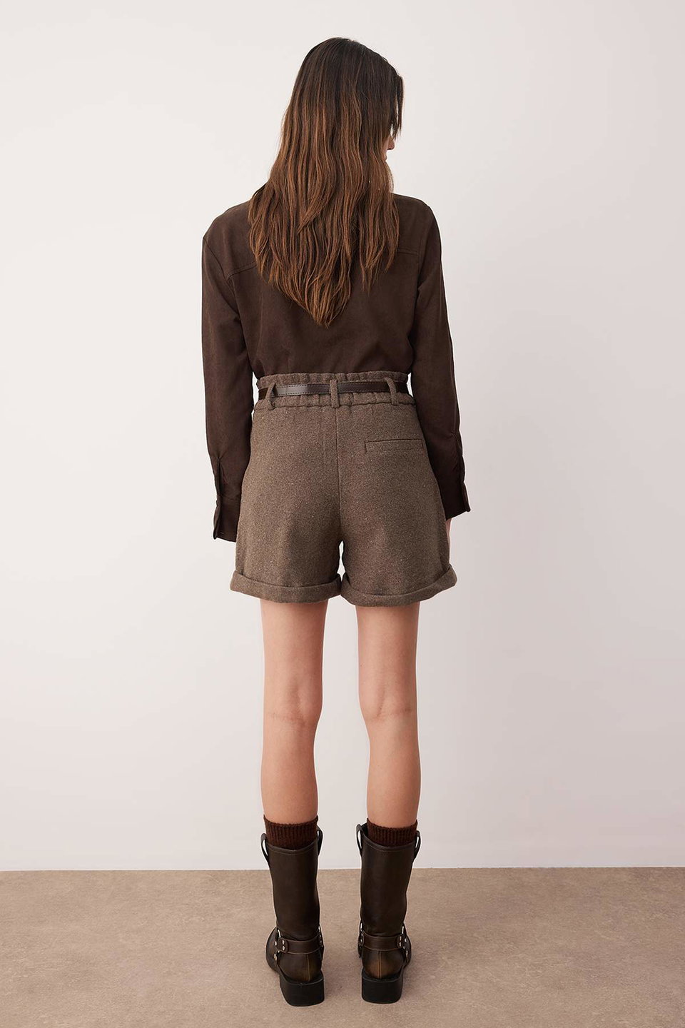 Cashmere Belted Shorts & Bermuda TWOAW26SR00037