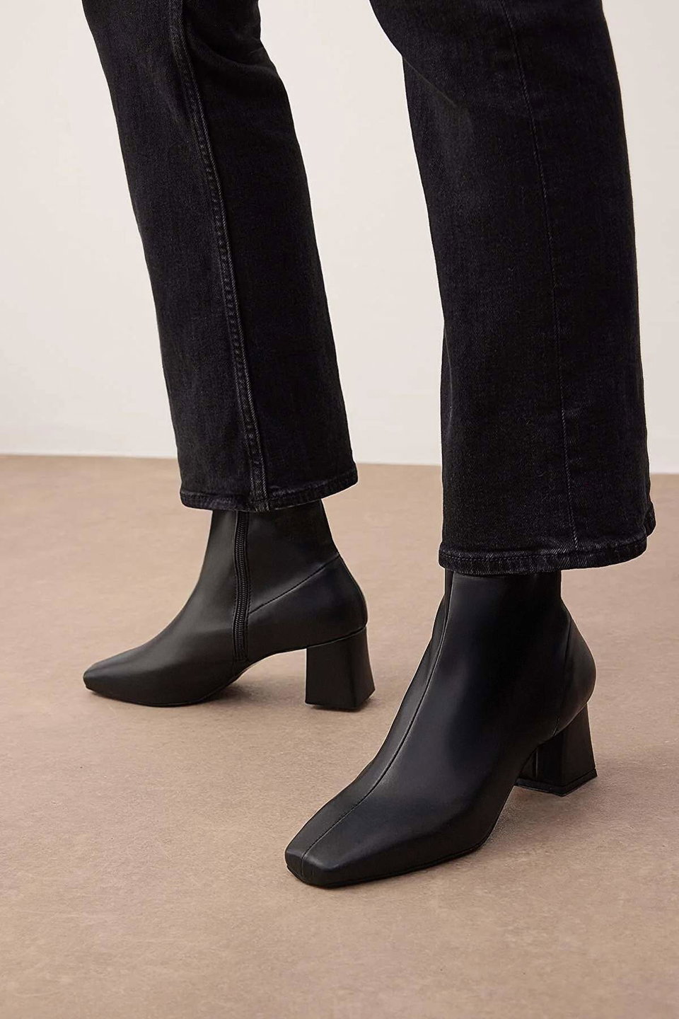 Stretch Zippered Women's Block Heeled Boots Takaw26Bo00002