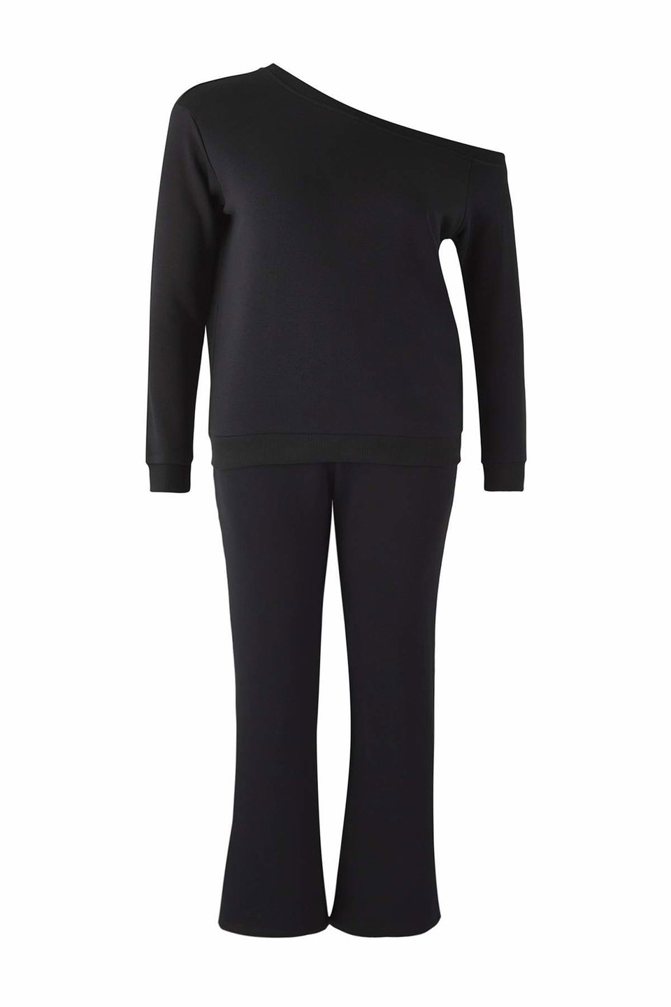 Off-Shoulder Regular Plus Size Tracksuit TBBAW26TS00006