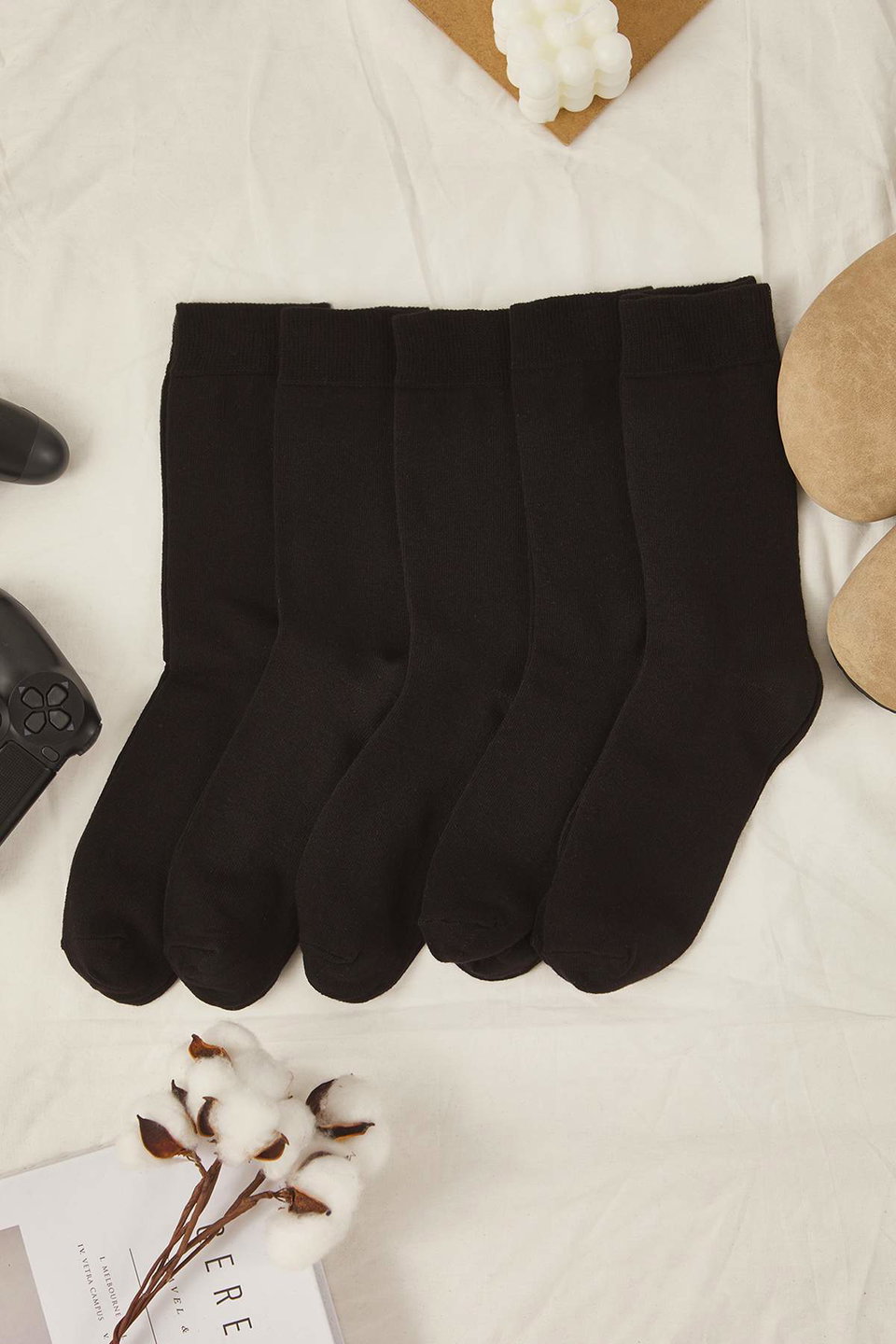 5 Pack Cotton Plain Sock-Long Socks TMNAW20CO0019