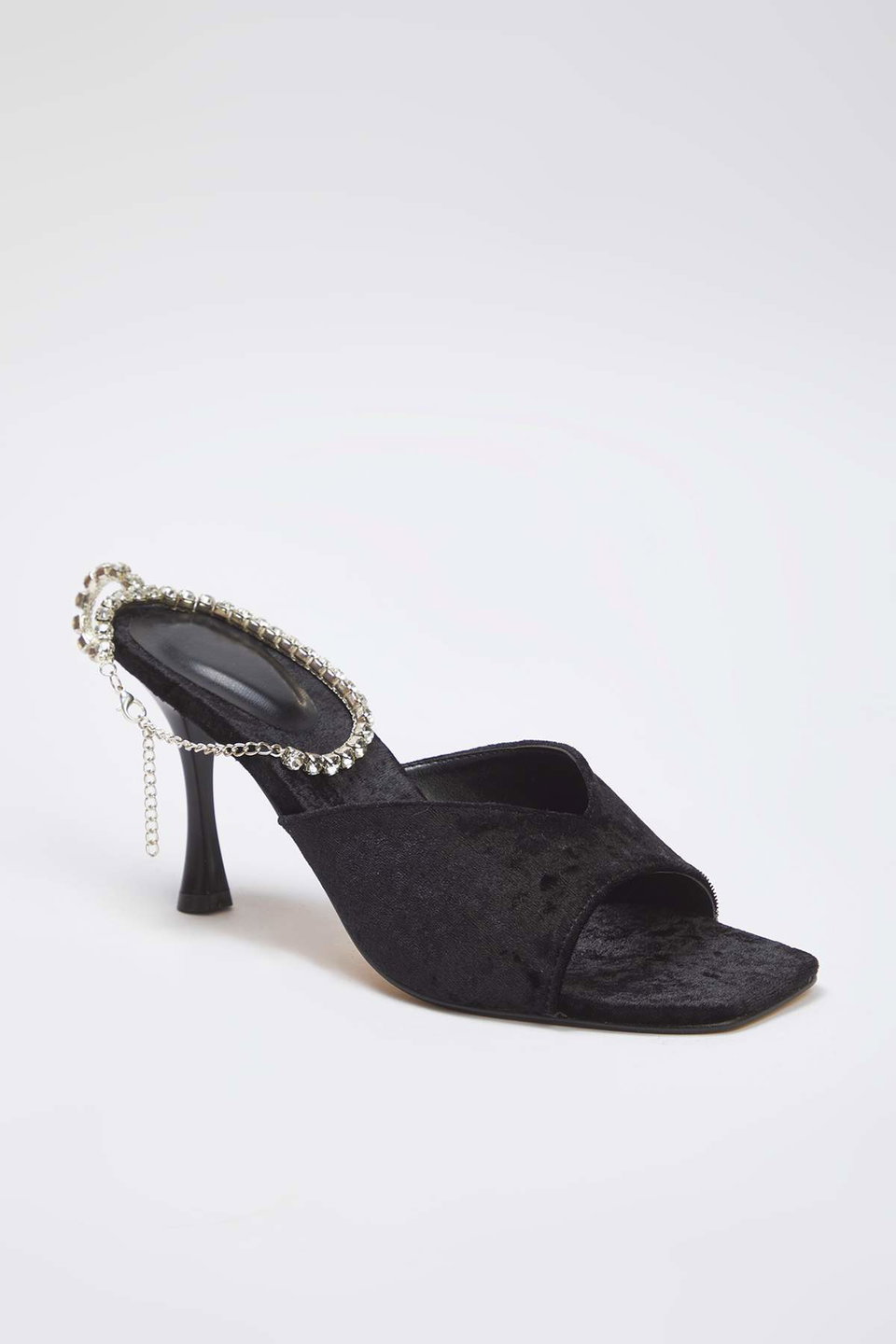 Velvet Accessory Ankle-Tie Classic High Heel Shoes TAKAW26TO00019